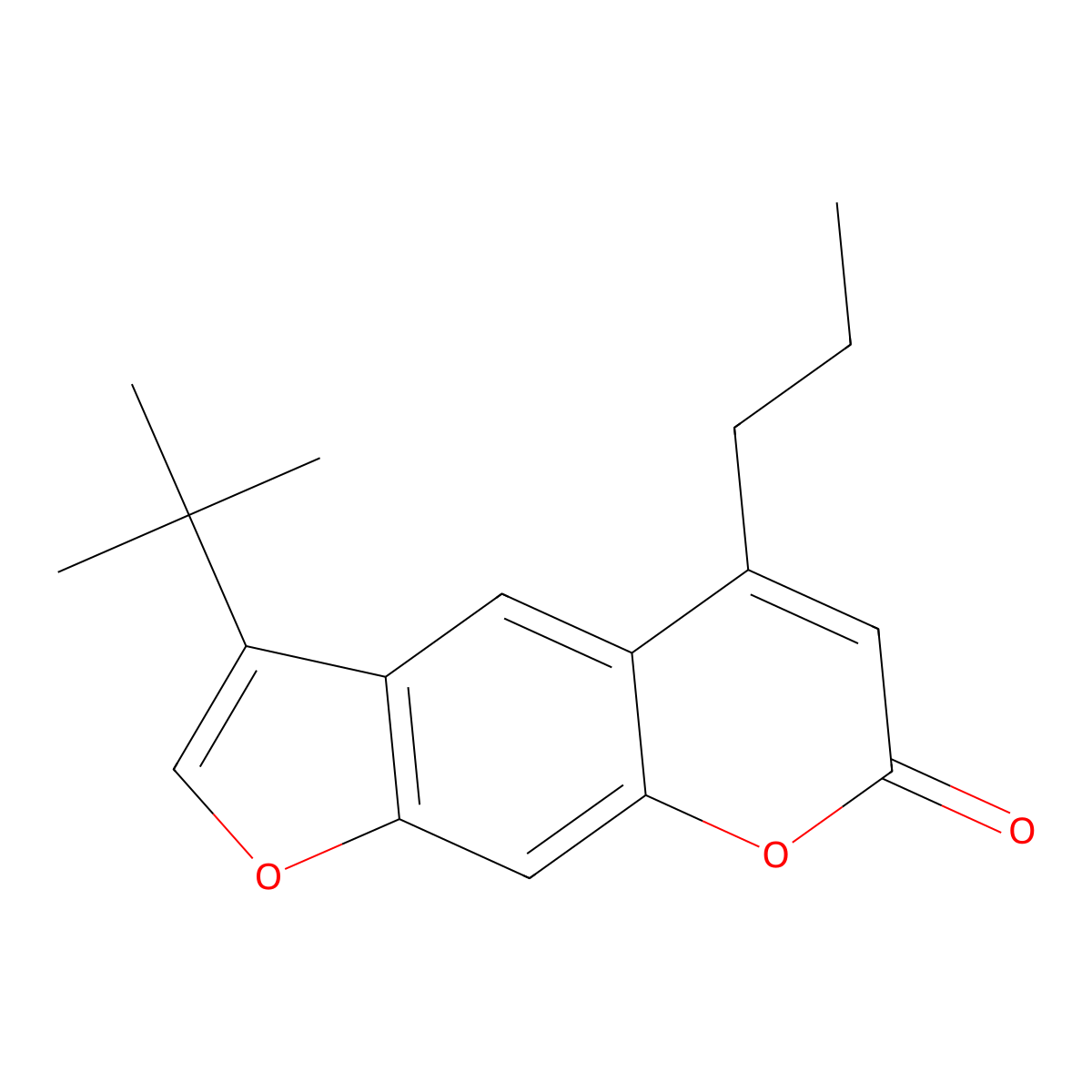 3-tert-butyl-5-propyl-7H-furo[3,2-g]chromen-7-one molecular structure, CAS 858759-04-3