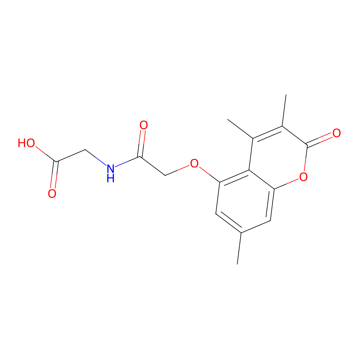 N-{[(3,4,7-trimethyl-2-oxo-2H-chromen-5-yl)oxy]acetyl}glycine molecular structure, CAS 858759-15-6