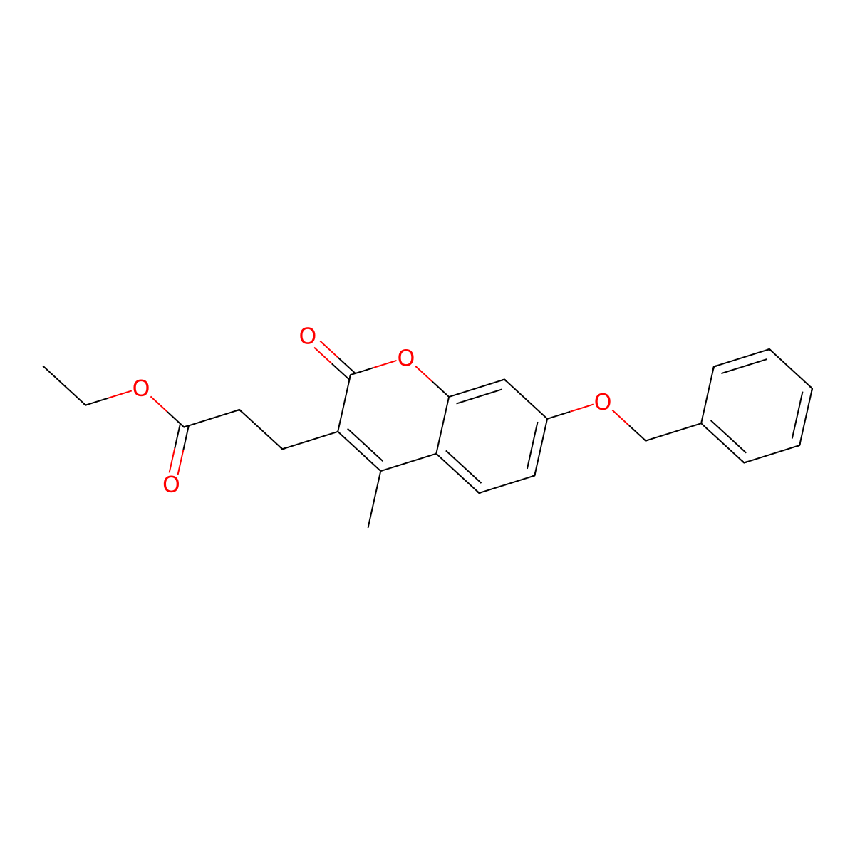 ethyl 3-[7-(benzyloxy)-4-methyl-2-oxo-2H-chromen-3-yl]propanoate molecular structure, CAS 858759-39-4