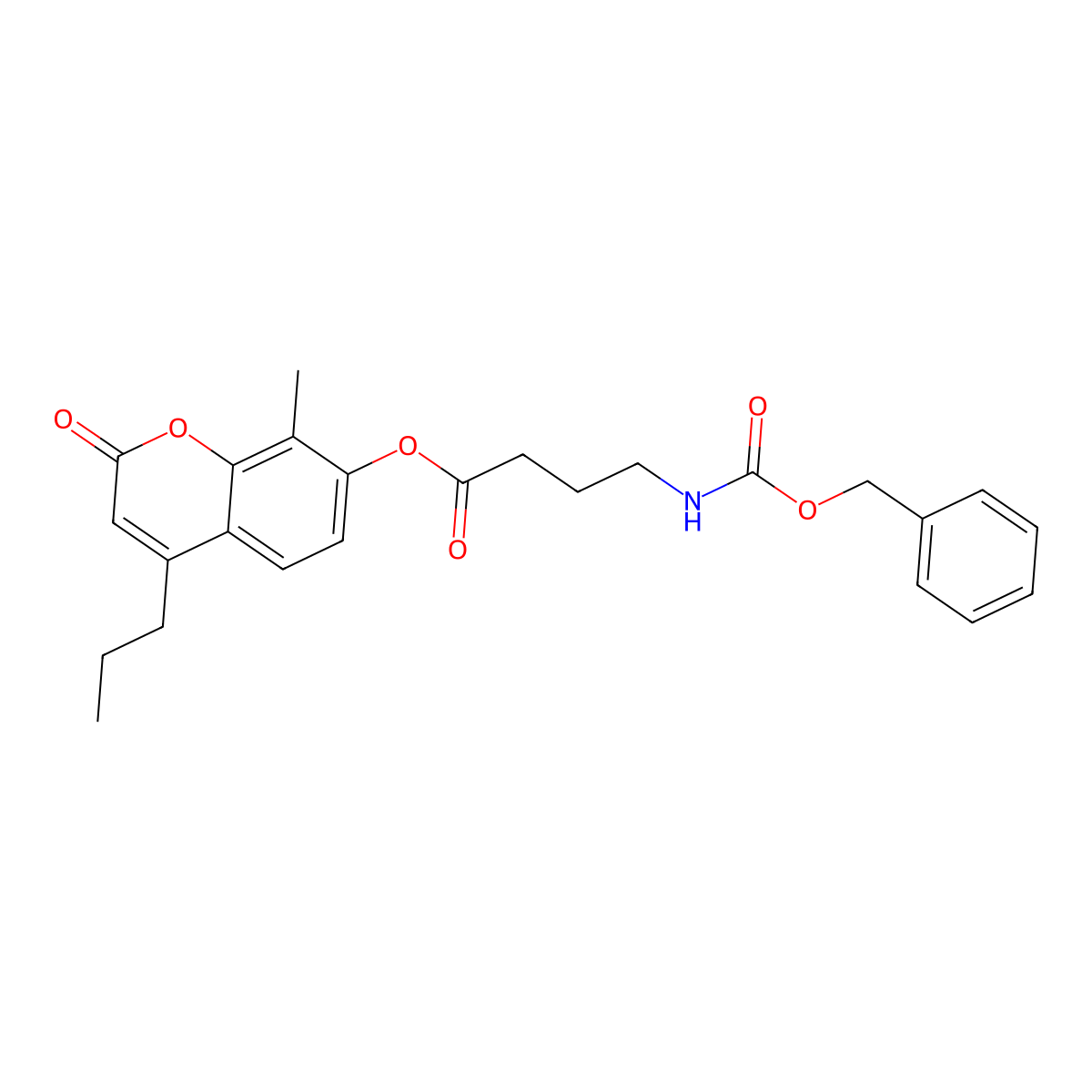 8-methyl-2-oxo-4-propyl-2H-chromen-7-yl 4-{[(benzyloxy)carbonyl]amino}butanoate molecular structure, CAS 858759-83-8