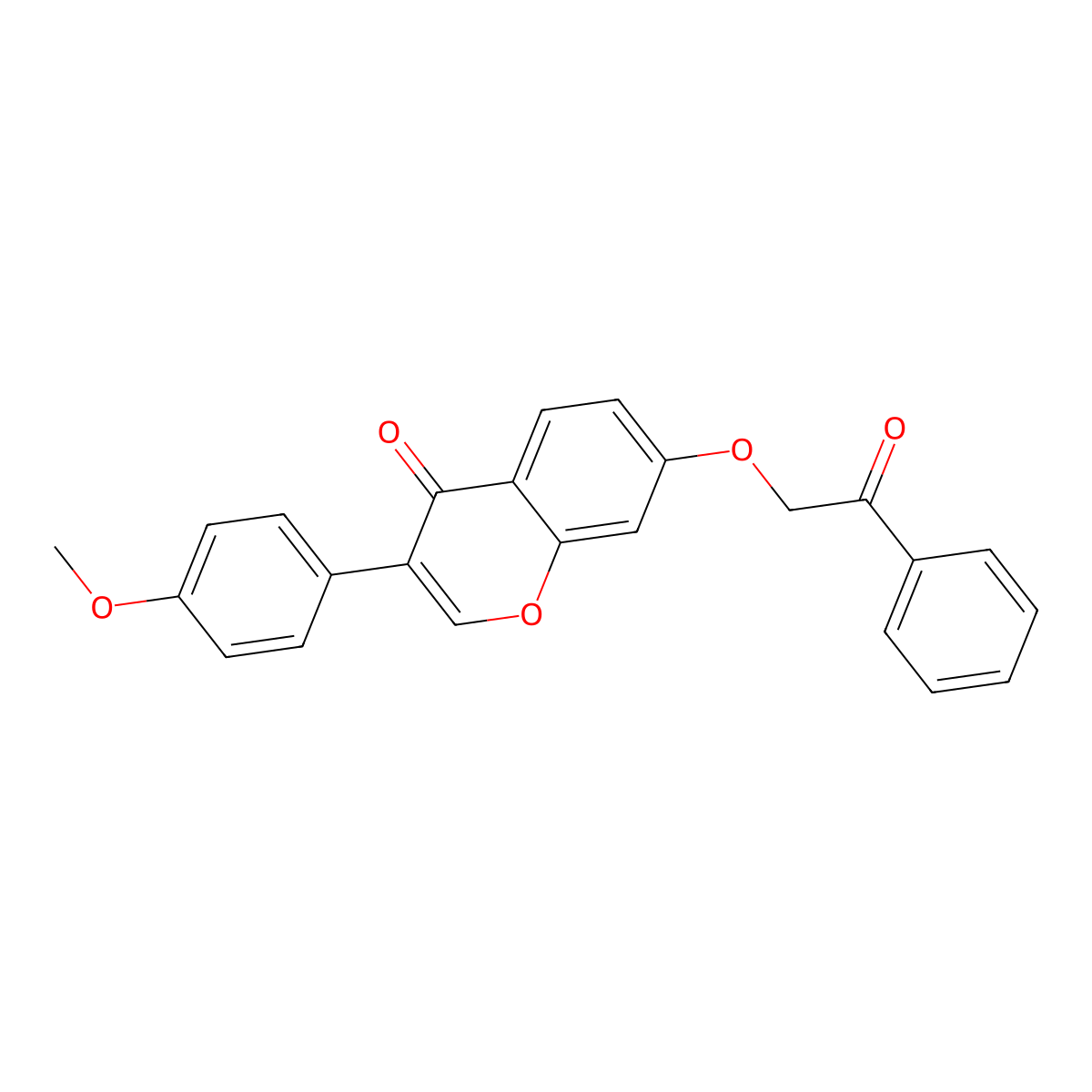 3-(4-methoxyphenyl)-7-(2-oxo-2-phenylethoxy)-4H-chromen-4-one molecular structure, CAS 858760-05-1