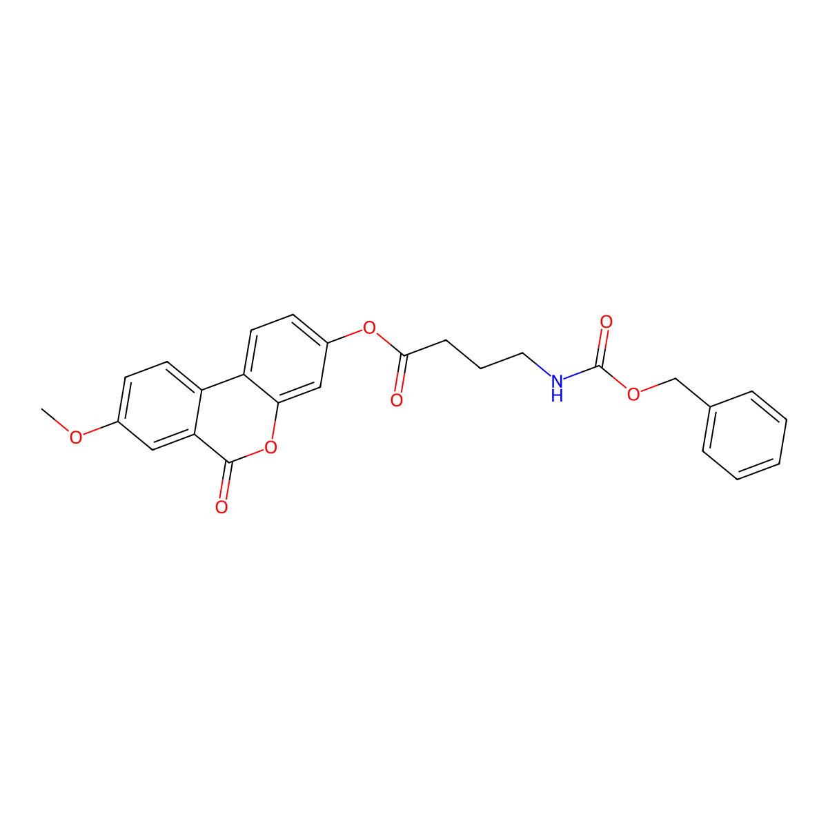 8-methoxy-6-oxo-6H-benzo[c]chromen-3-yl 4-{[(benzyloxy)carbonyl]amino}butanoate molecular structure, CAS 858760-61-9