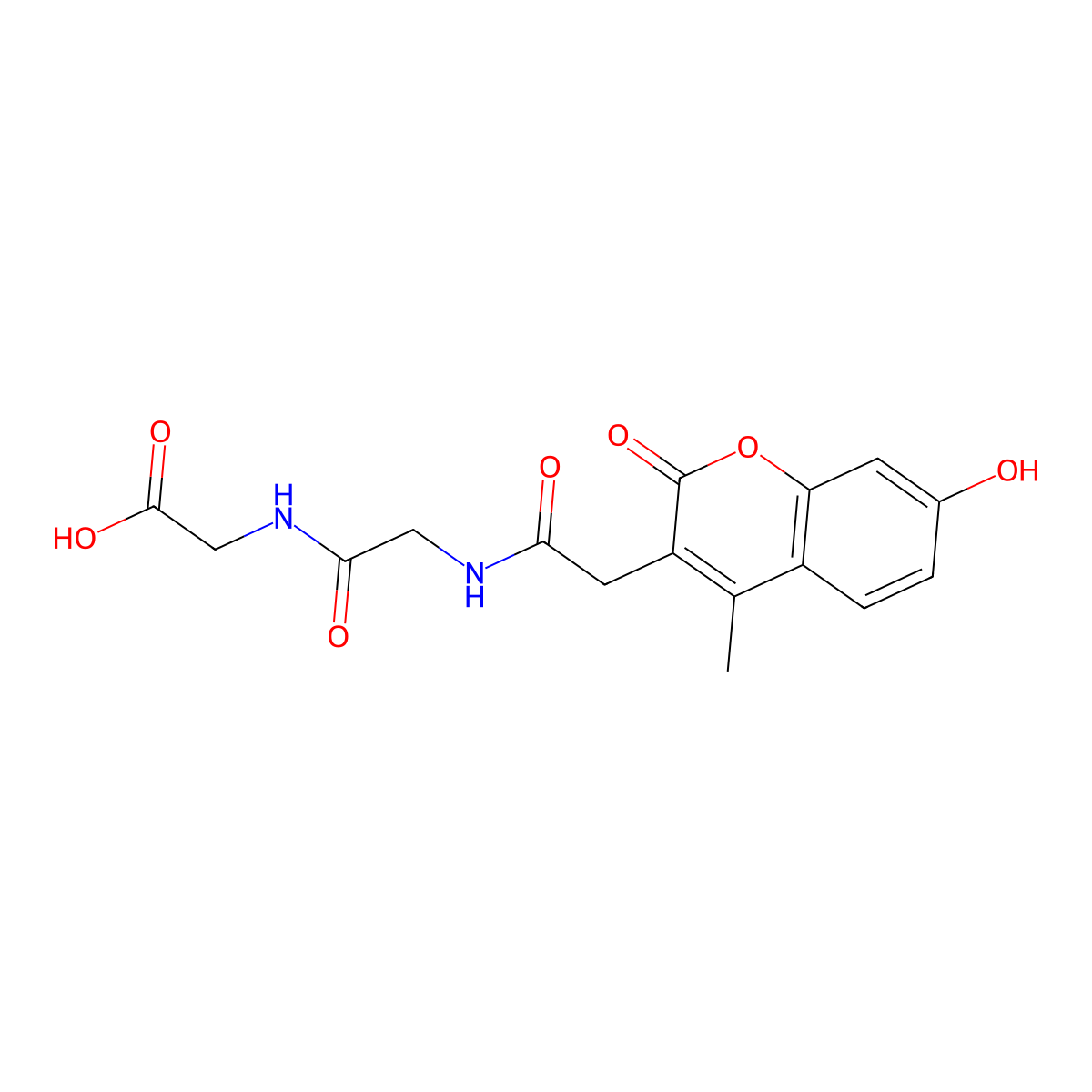 N-[(7-hydroxy-4-methyl-2-oxo-2H-chromen-3-yl)acetyl]glycylglycine molecular structure, CAS 858760-94-8