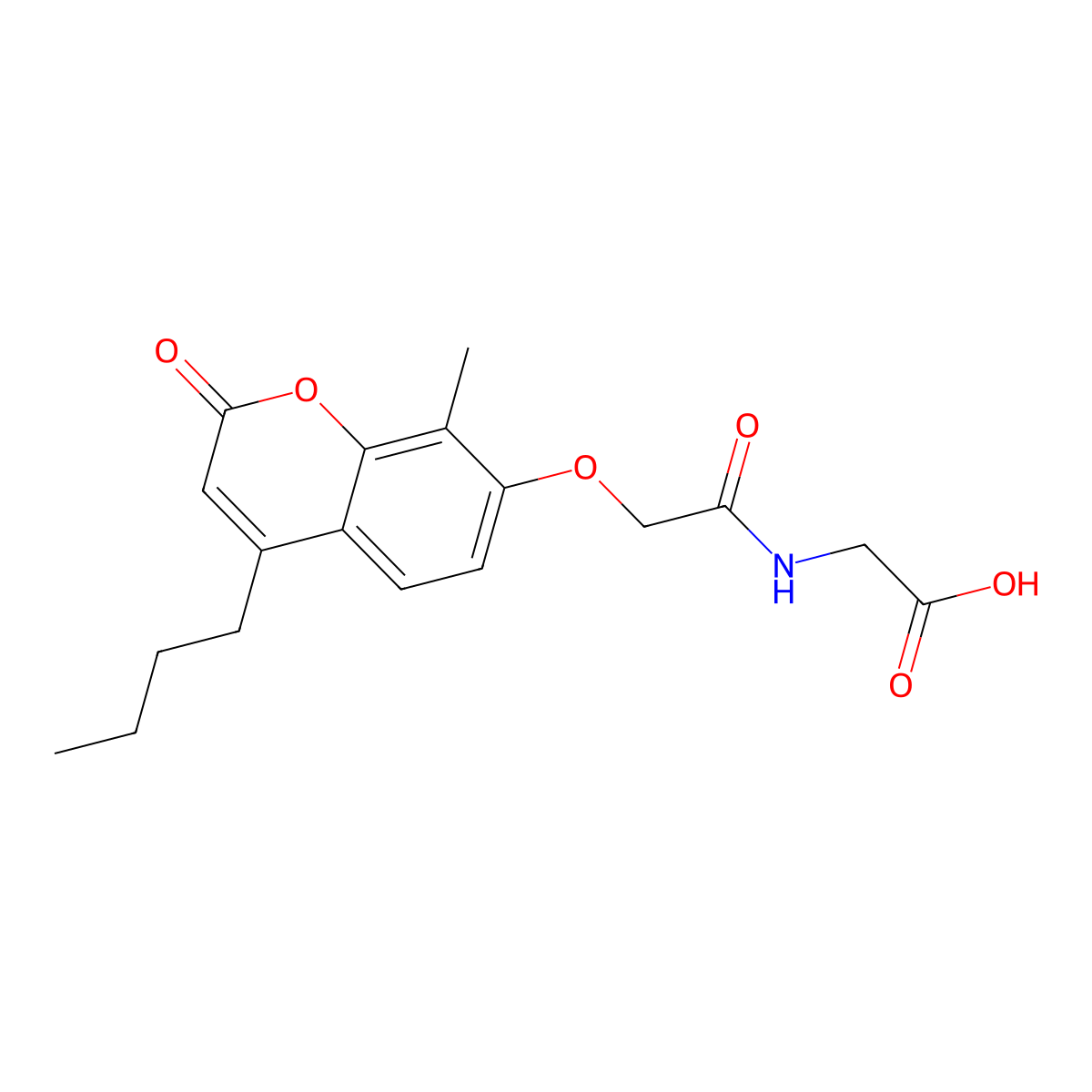 N-{[(4-butyl-8-methyl-2-oxo-2H-chromen-7-yl)oxy]acetyl}glycine molecular structure, CAS 858761-03-2
