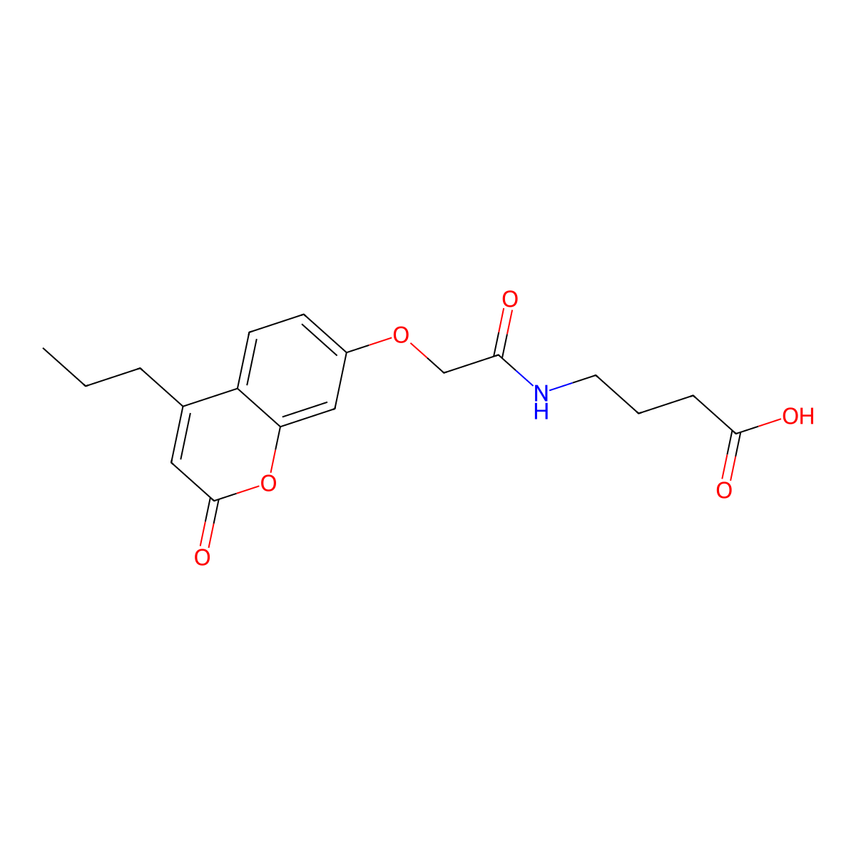 4-({[(2-oxo-4-propyl-2H-chromen-7-yl)oxy]acetyl}amino)butanoic acid molecular structure, CAS 858761-04-3