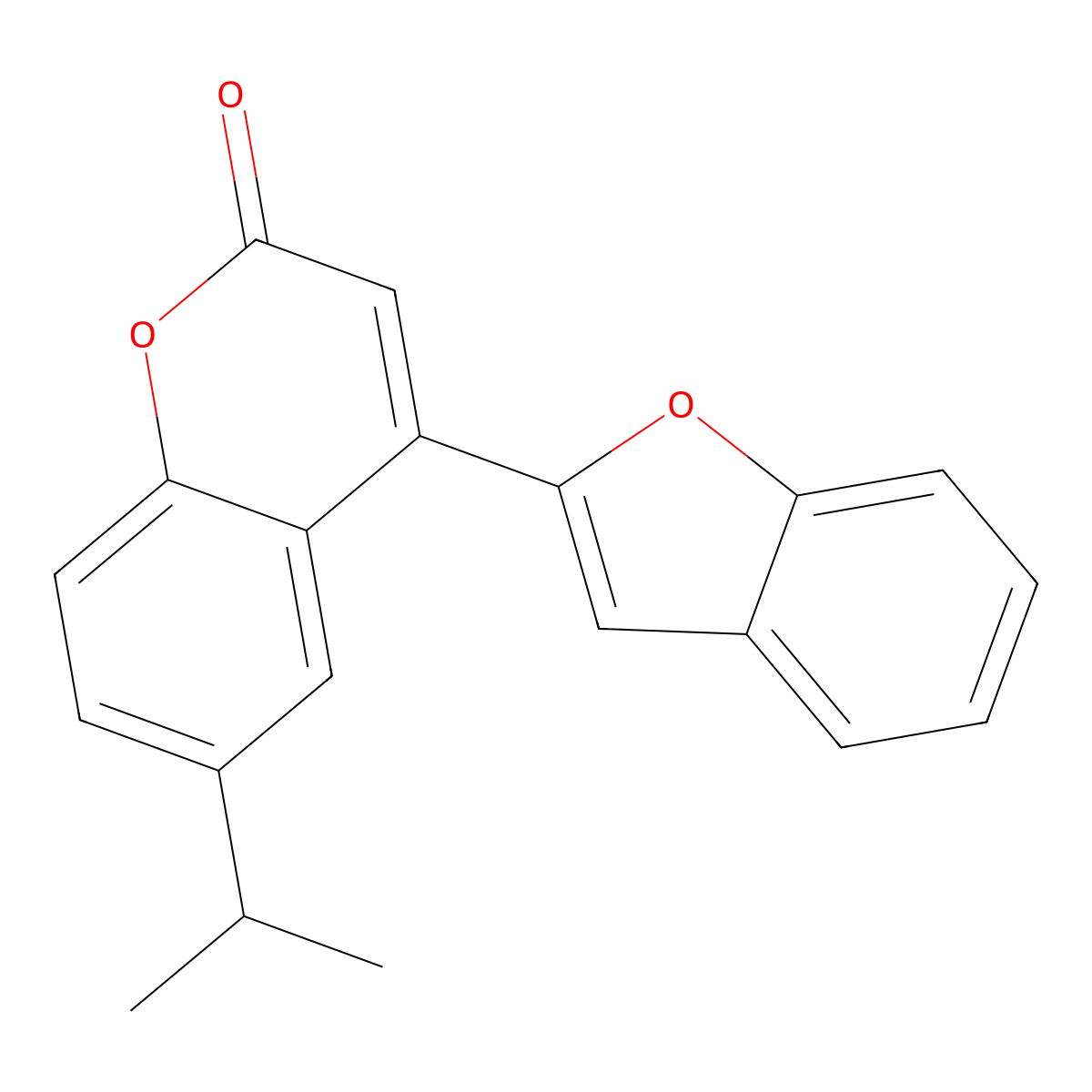 4-(benzofuran-2-yl)-6-isopropyl-2H-chromen-2-one molecular structure, CAS 858761-33-8