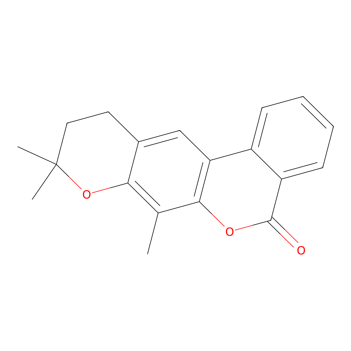 7,9,9-Trimethyl-10,11-dihydrobenzo[c]pyrano[3,2-g]chromen-5-one molecular structure, CAS 858761-38-3
