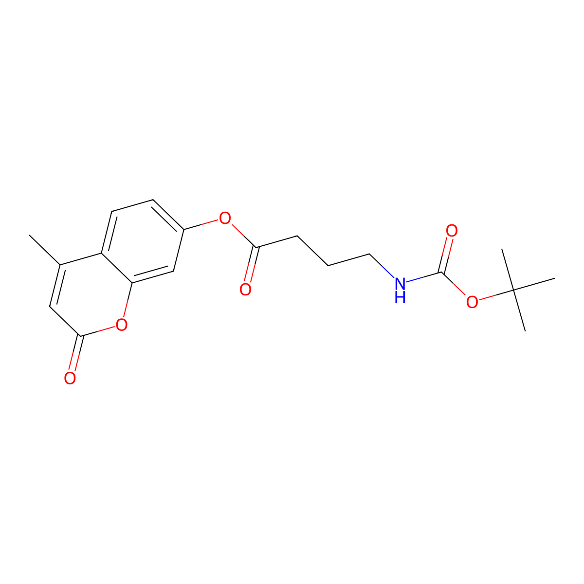 4-methyl-2-oxo-2H-chromen-7-yl 4-[(tert-butoxycarbonyl)amino]butanoate molecular structure, CAS 858761-55-4