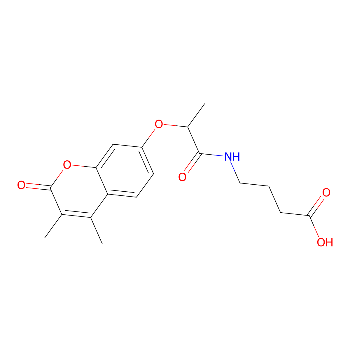 4-({2-[(3,4-dimethyl-2-oxo-2H-chromen-7-yl)oxy]propanoyl}amino)butanoic acid molecular structure, CAS 858762-13-7