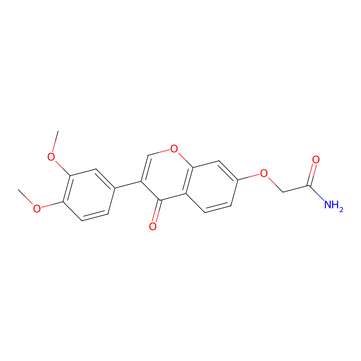 2-((3-(3,4-dimethoxyphenyl)-4-oxo-4H-chromen-7-yl)oxy)acetamide molecular structure, CAS 858762-25-1