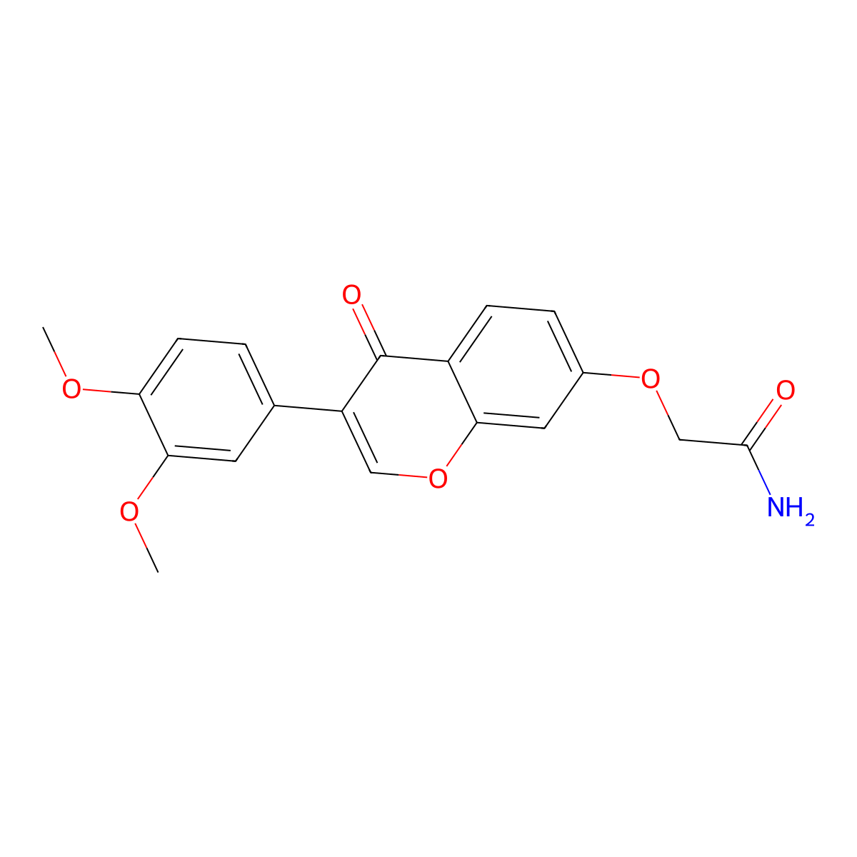2-((3-(3,4-dimethoxyphenyl)-4-oxo-4H-chromen-7-yl)oxy)acetamide molecular structure, CAS 858762-25-1