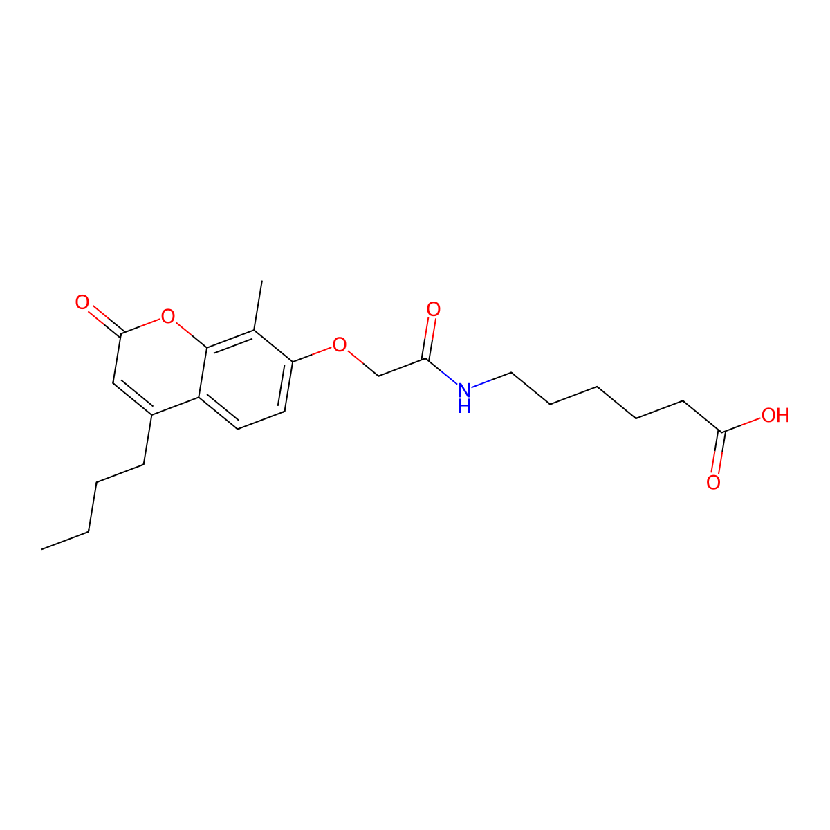 6-({[(4-butyl-8-methyl-2-oxo-2H-chromen-7-yl)oxy]acetyl}amino)hexanoic acid molecular structure, CAS 858762-57-9