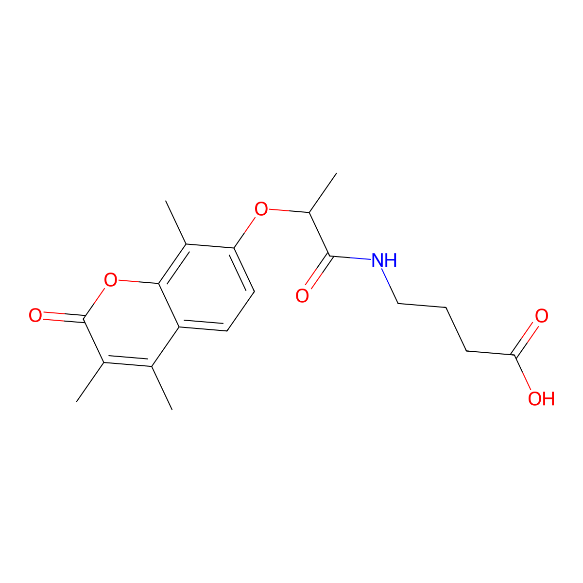 4-({2-[(3,4,8-trimethyl-2-oxo-2H-chromen-7-yl)oxy]propanoyl}amino)butanoic acid molecular structure, CAS 858762-93-3