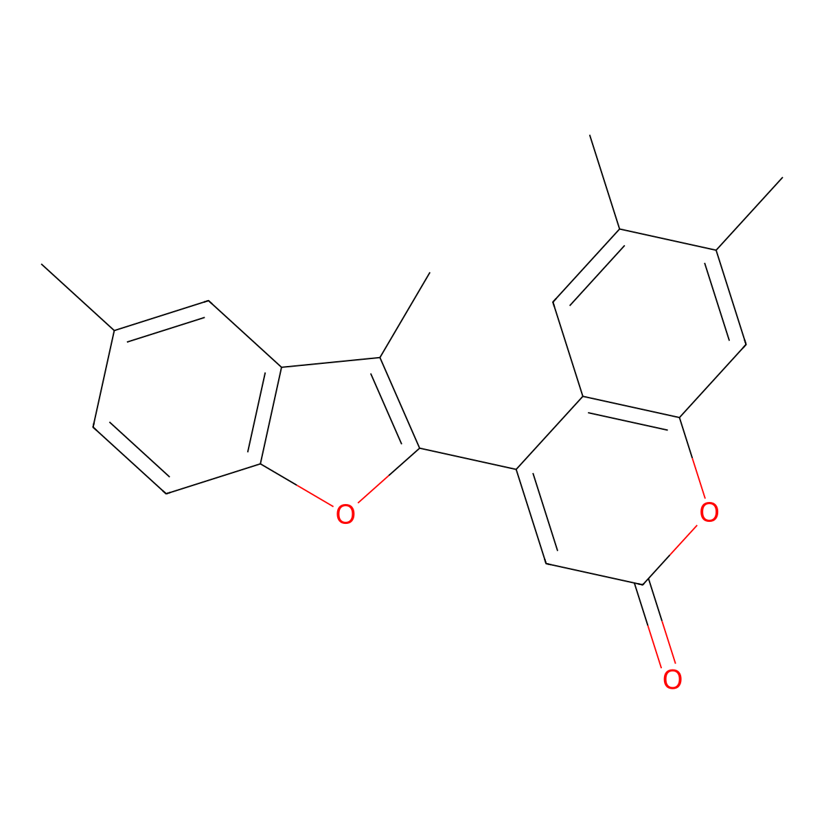 4-(3,5-dimethylbenzofuran-2-yl)-6,7-dimethyl-2H-chromen-2-one molecular structure, CAS 858763-21-0