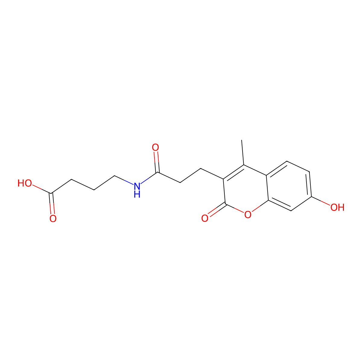 4-{[3-(7-hydroxy-4-methyl-2-oxo-2H-chromen-3-yl)propanoyl]amino}butanoic acid molecular structure, CAS 858763-95-8
