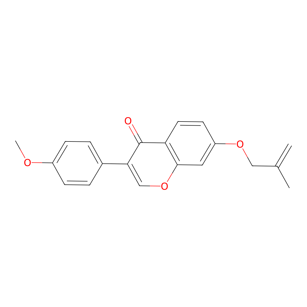 3-(4-methoxyphenyl)-7-((2-methylallyl)oxy)-4H-chromen-4-one molecular structure, CAS 858764-23-5