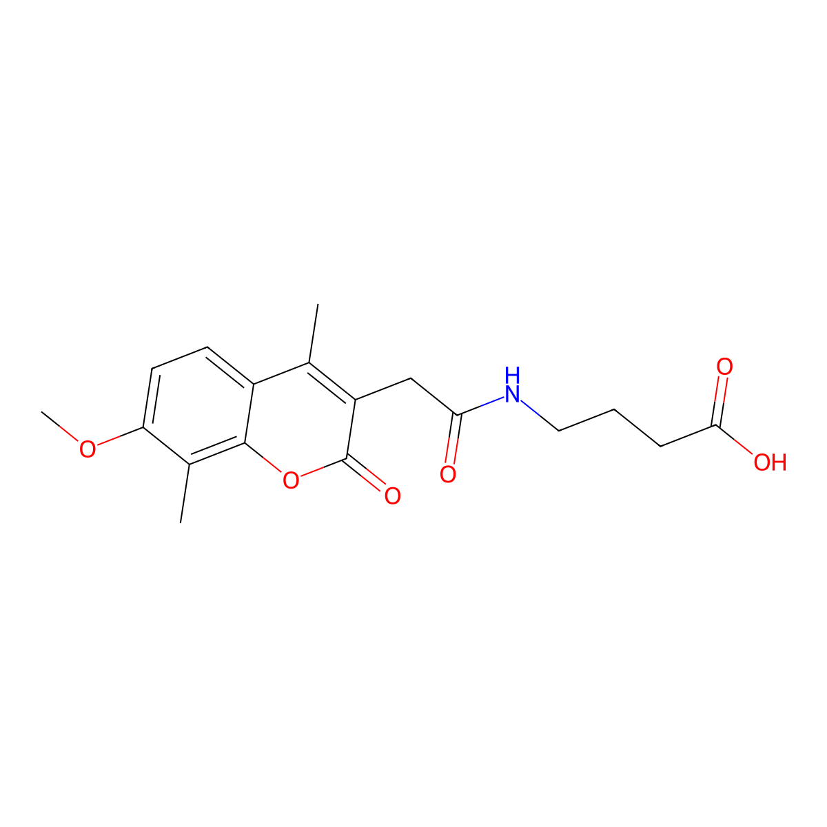 4-{[(7-methoxy-4,8-dimethyl-2-oxo-2H-chromen-3-yl)acetyl]amino}butanoic acid molecular structure, CAS 858764-28-0
