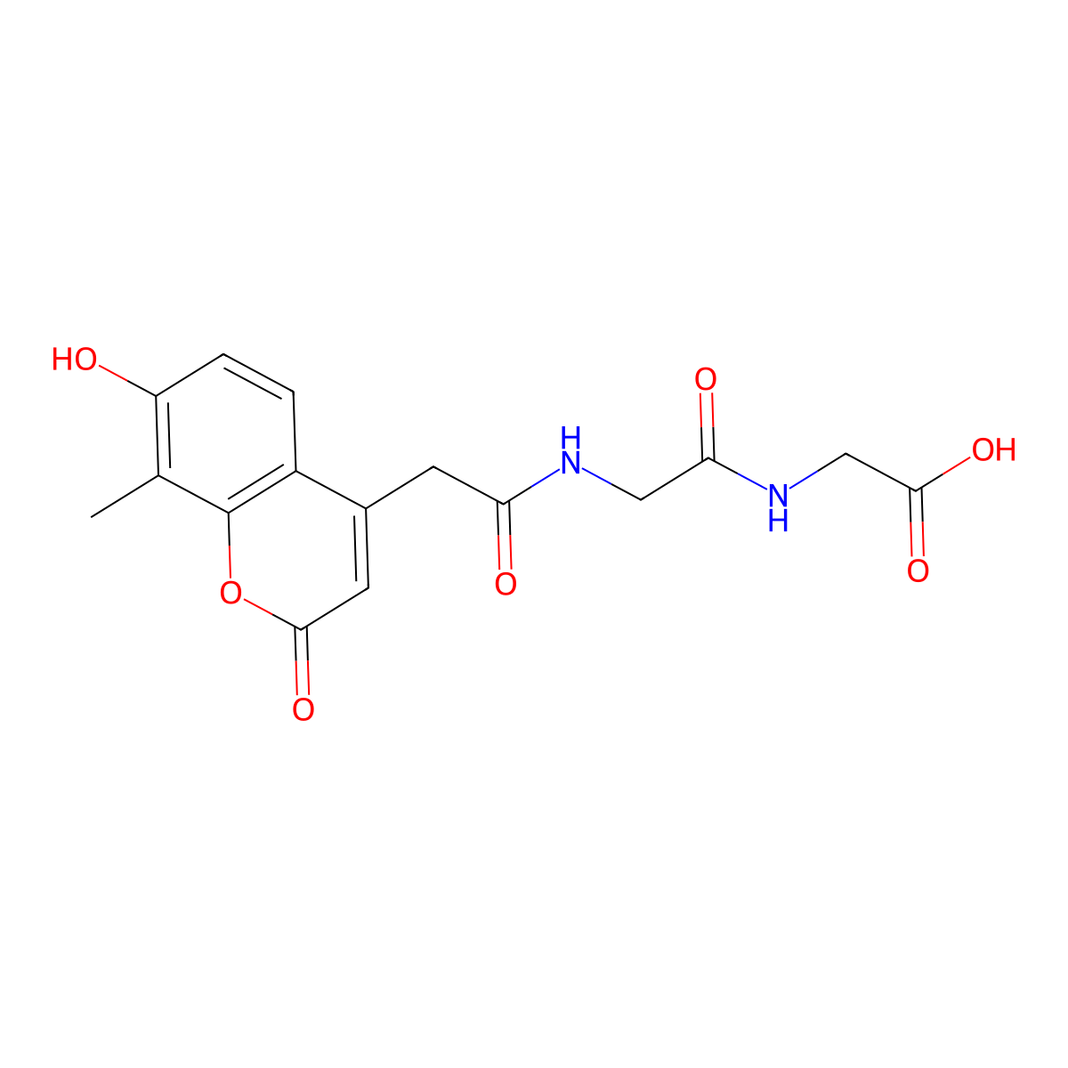 N-[(7-hydroxy-8-methyl-2-oxo-2H-chromen-4-yl)acetyl]glycylglycine molecular structure, CAS 858764-32-6