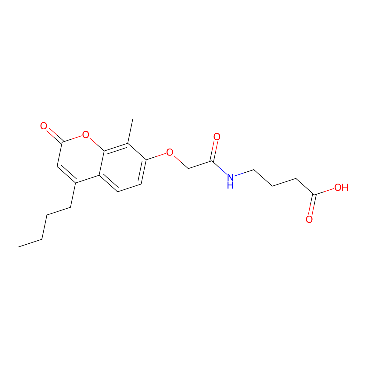 4-({[(4-butyl-8-methyl-2-oxo-2H-chromen-7-yl)oxy]acetyl}amino)butanoic acid molecular structure, CAS 858764-97-3