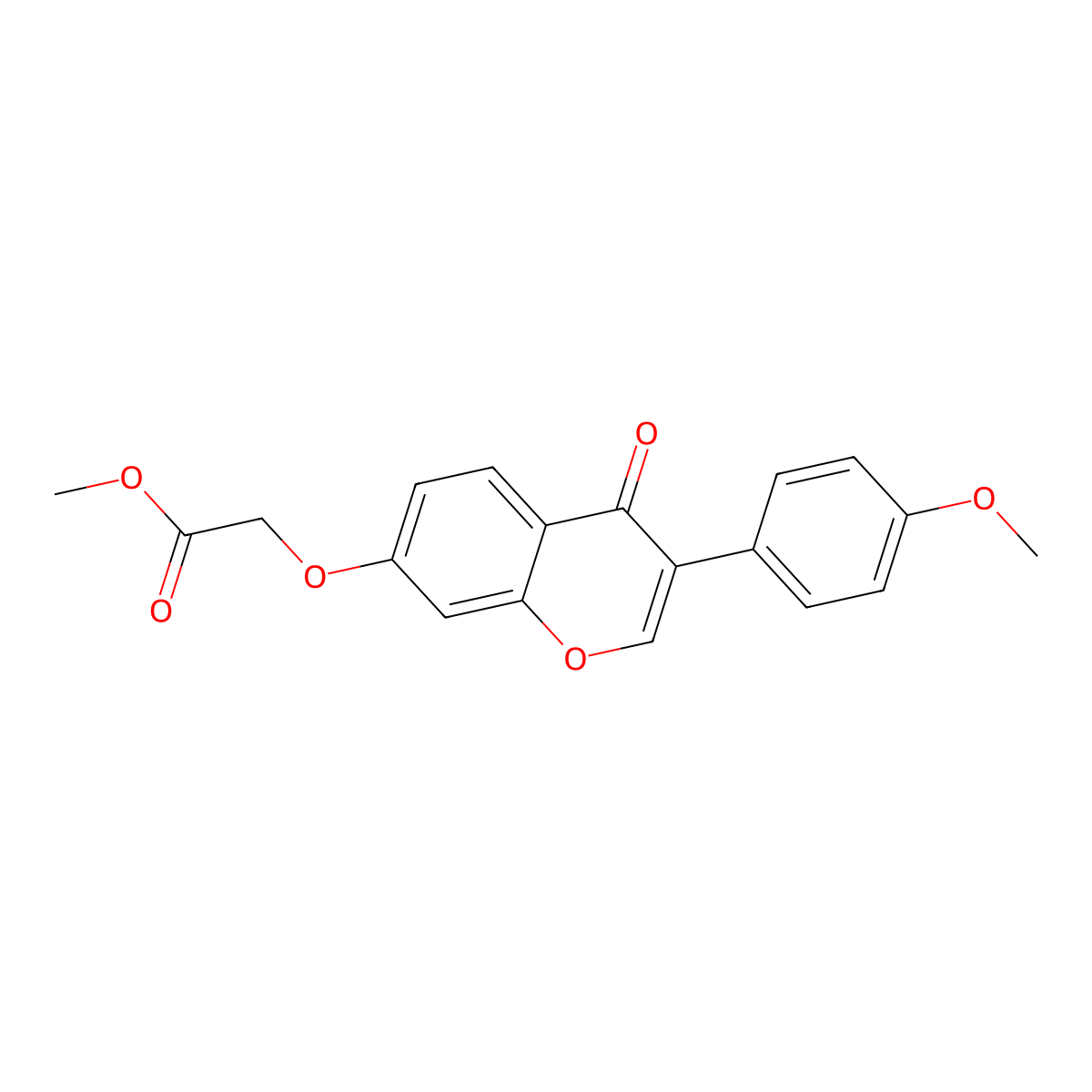 Methyl 2-{[3-(4-methoxyphenyl)-4-oxochromen-7-yl]oxy}acetate molecular structure, CAS 858765-08-9