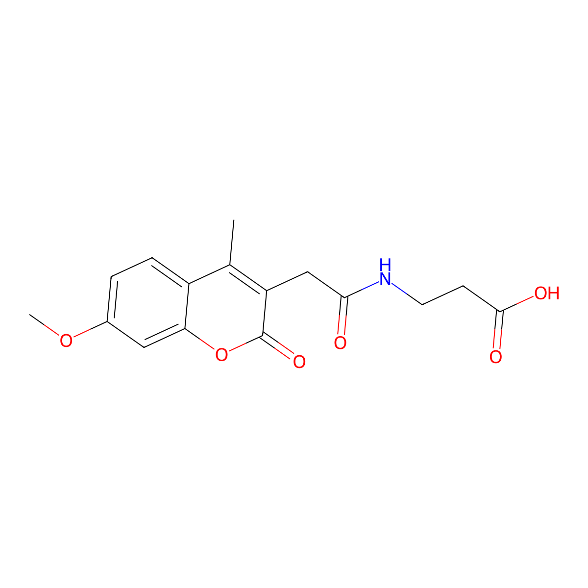 3-{[2-(7-methoxy-4-methyl-2-oxo-2H-chromen-3-yl)acetyl]amino}propanoic acid molecular structure, CAS 858765-11-4