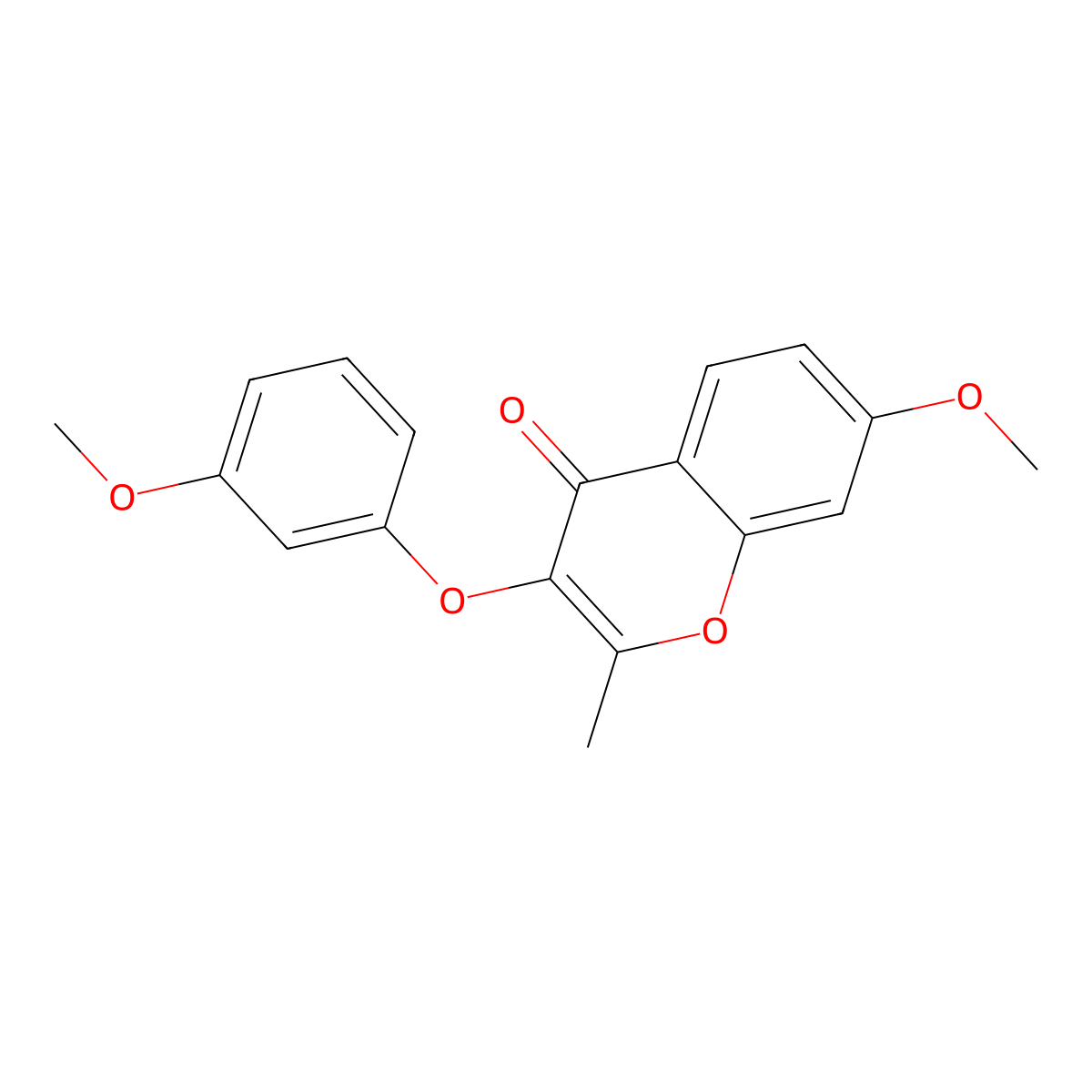 7-methoxy-3-(3-methoxyphenoxy)-2-methyl-4H-chromen-4-one molecular structure, CAS 858765-12-5