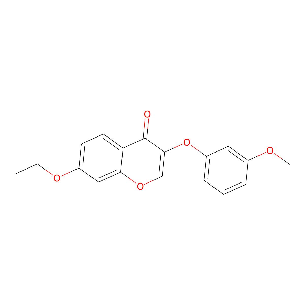 7-ethoxy-3-(3-methoxyphenoxy)-4H-chromen-4-one molecular structure, CAS 858765-13-6