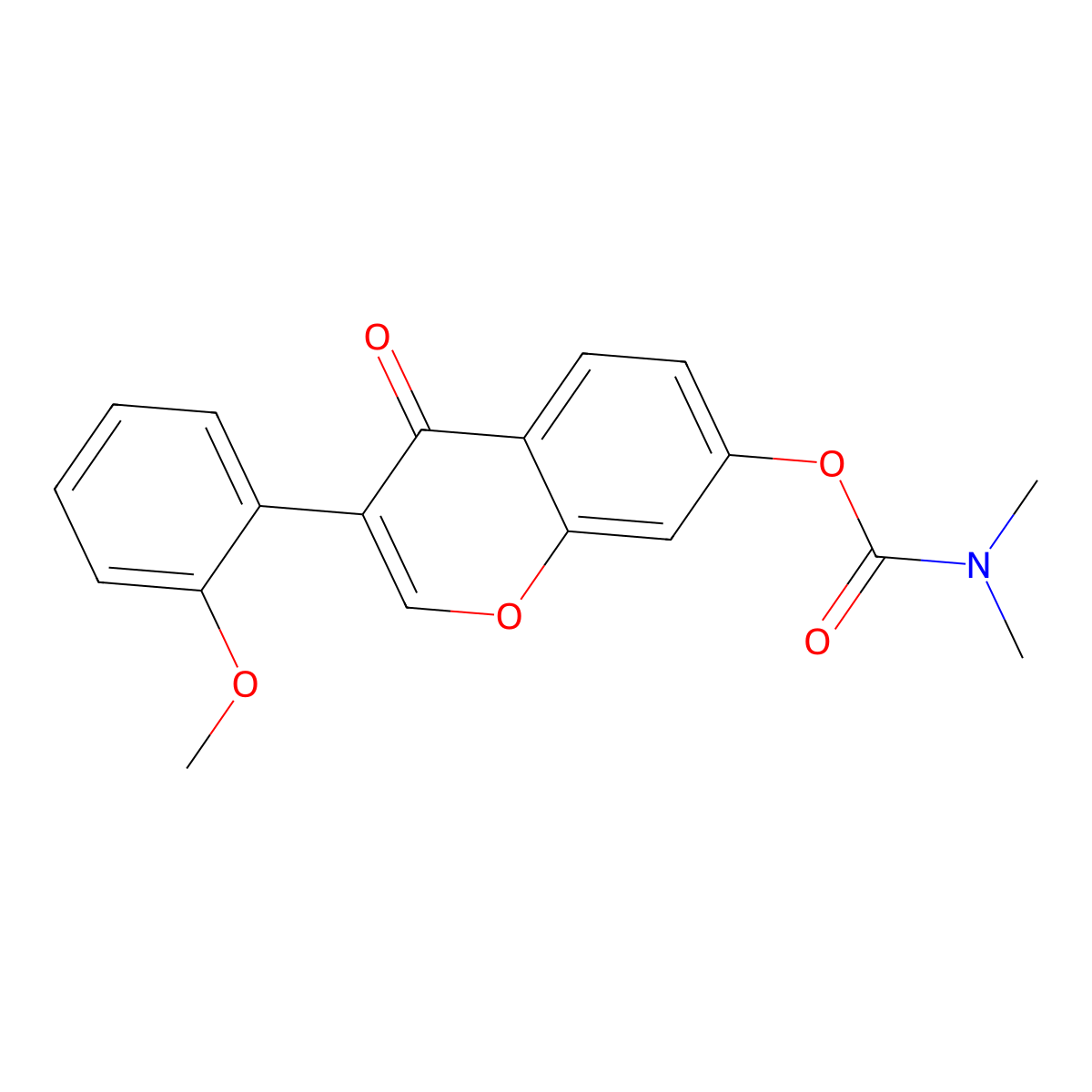 3-(2-methoxyphenyl)-4-oxo-4H-chromen-7-yl dimethylcarbamate molecular structure, CAS 858765-20-5