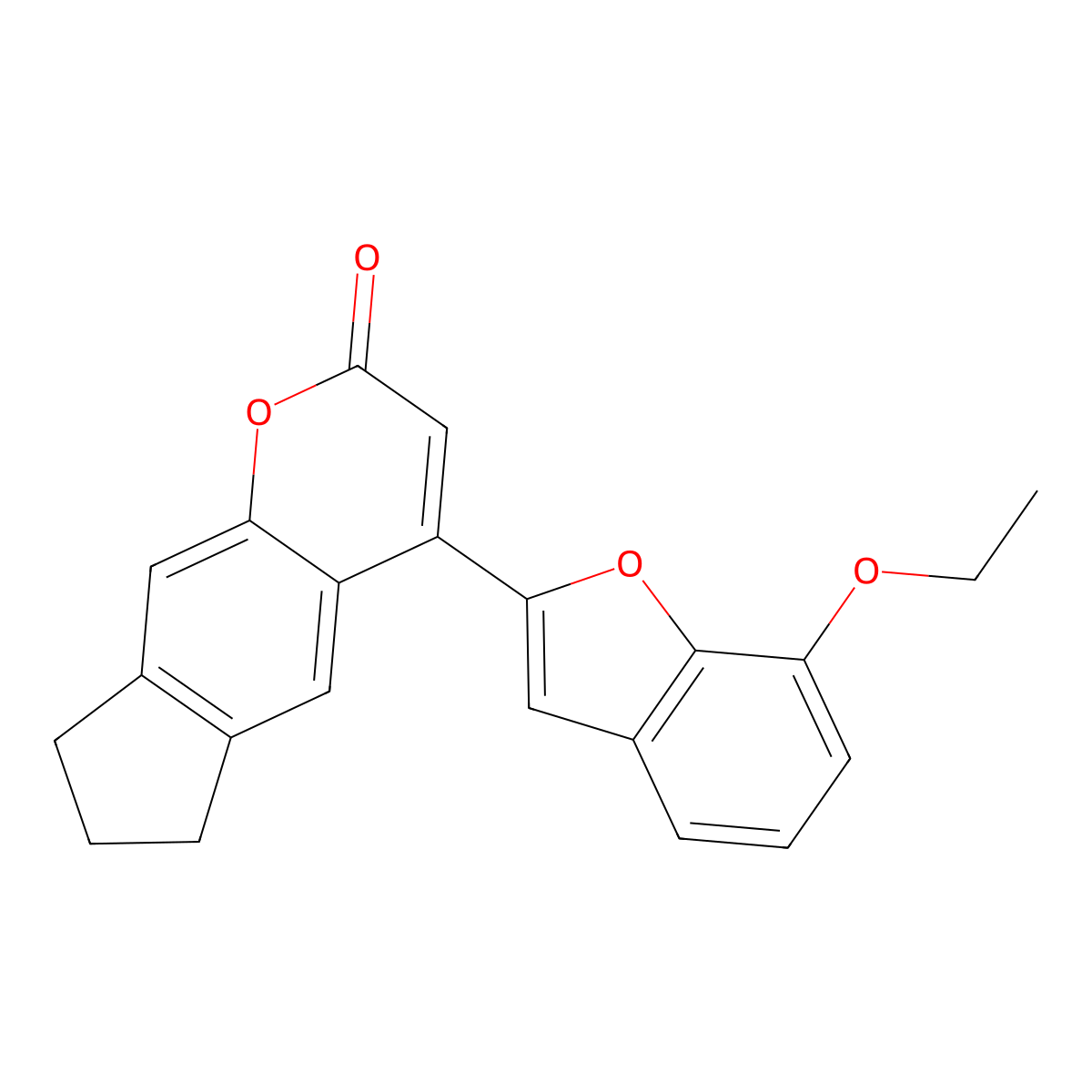 4-(7-ethoxybenzofuran-2-yl)-7,8-dihydrocyclopenta[g]chromen-2(6H)-one molecular structure, CAS 858766-01-5