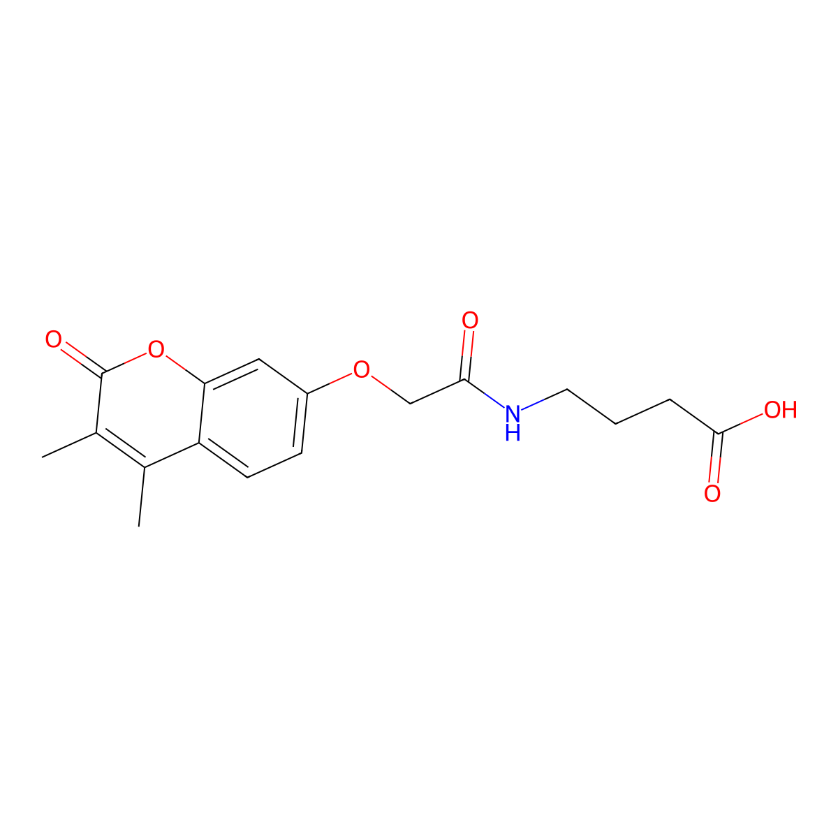 4-({[(3,4-dimethyl-2-oxo-2H-chromen-7-yl)oxy]acetyl}amino)butanoic acid molecular structure, CAS 858766-24-2