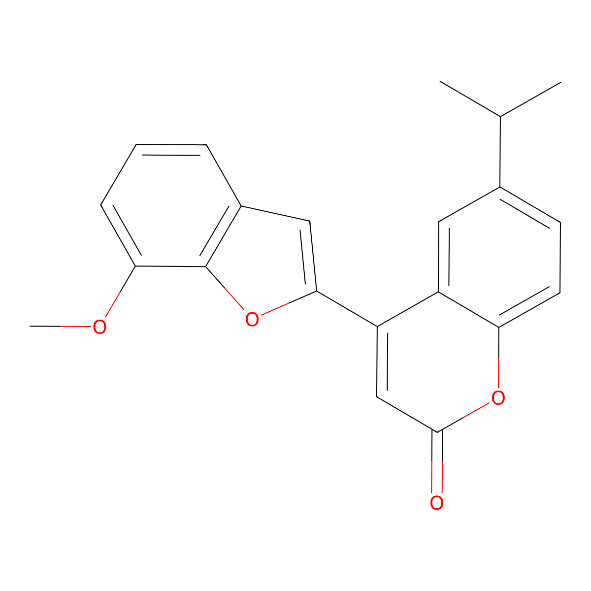 4-(7-methoxy-1-benzofuran-2-yl)-6-(propan-2-yl)-2H-chromen-2-one molecular structure, CAS 858766-76-4