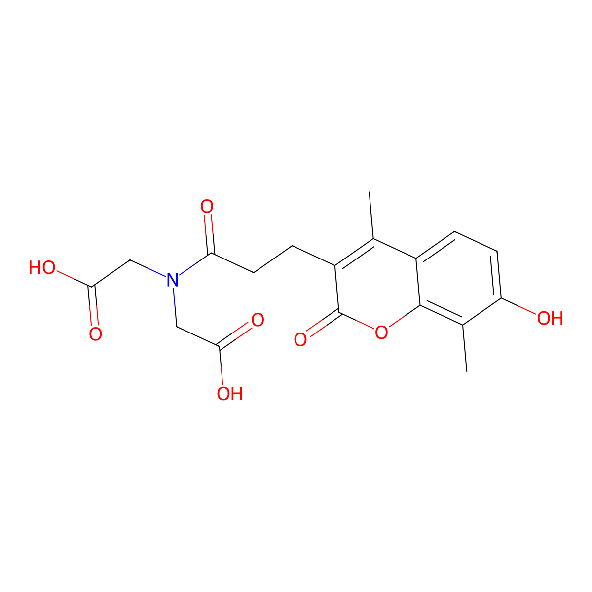 N-(carboxymethyl)-N-[3-(7-hydroxy-4,8-dimethyl-2-oxo-2H-chromen-3-yl)propanoyl]glycine molecular structure, CAS 858766-77-5