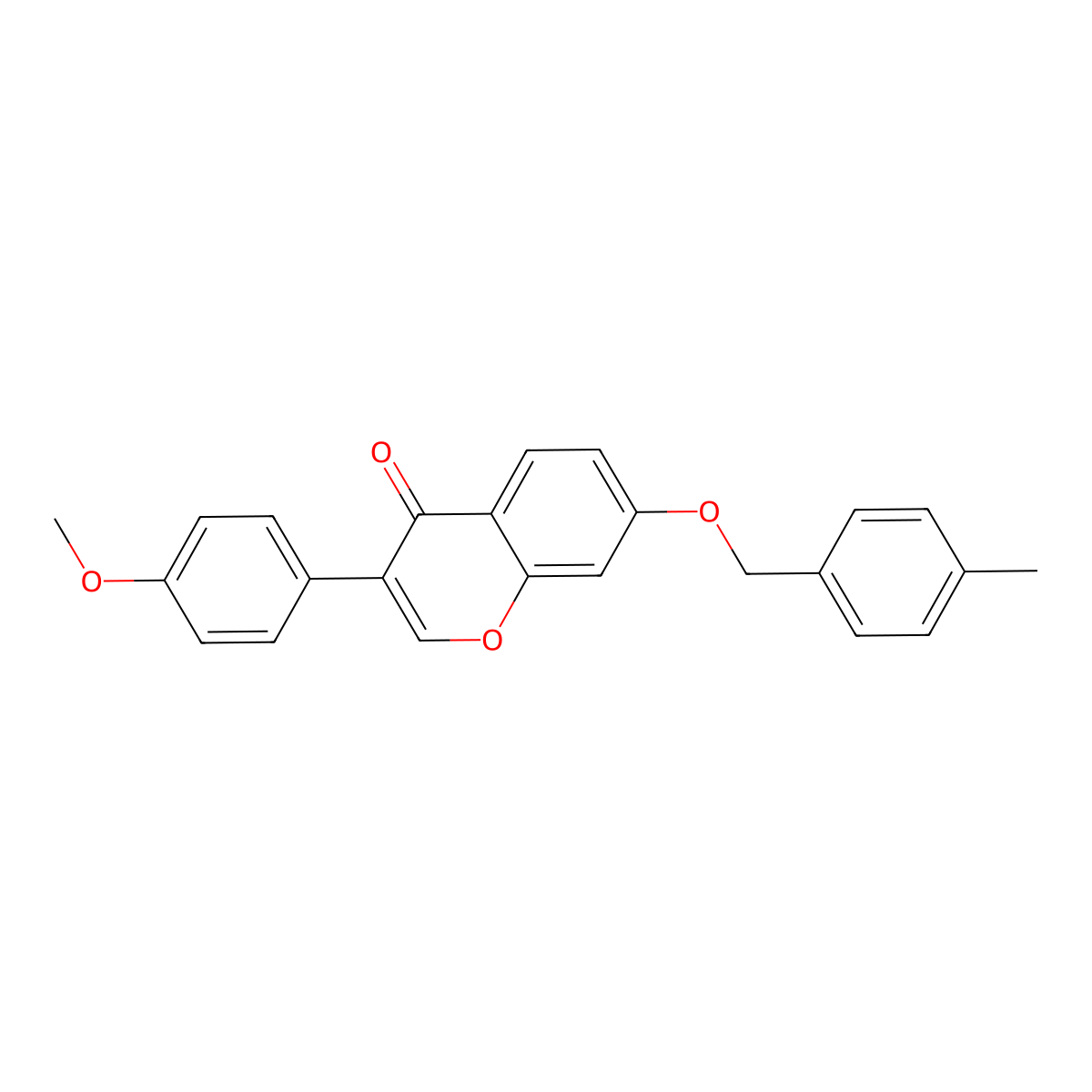 3-(4-Methoxyphenyl)-7-[(4-methylphenyl)methoxy]chromen-4-one molecular structure, CAS 858767-08-5