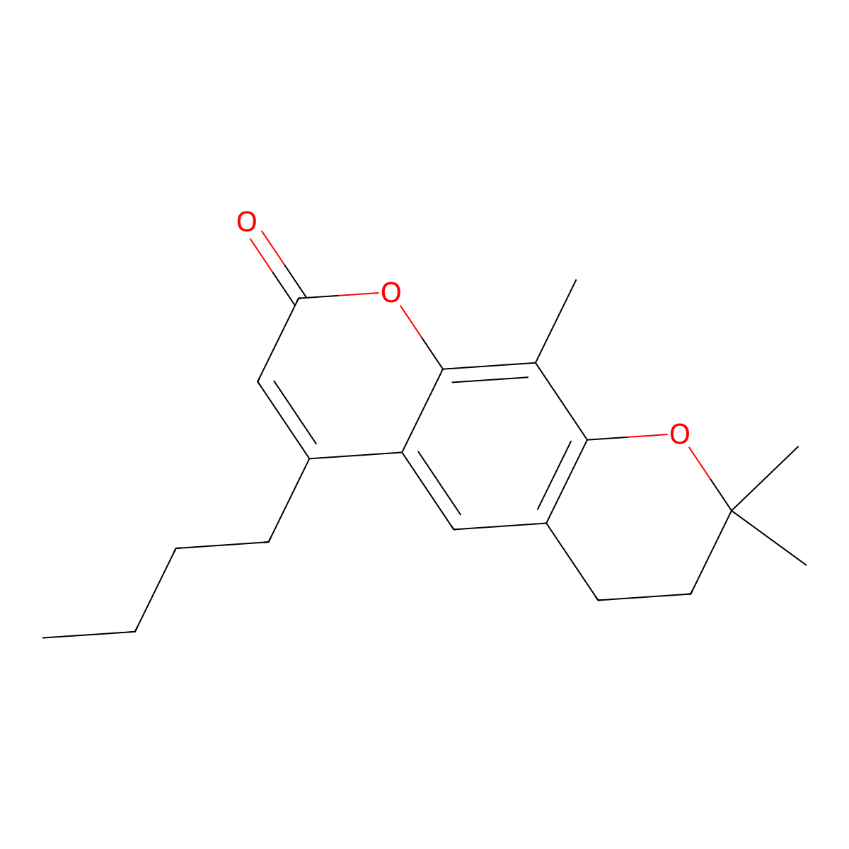 4-butyl-8,8,10-trimethyl-7,8-dihydro-2H,6H-pyrano[3,2-g]chromen-2-one molecular structure, CAS 858767-56-3