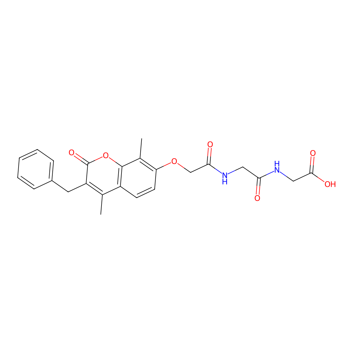 N-{[(3-benzyl-4,8-dimethyl-2-oxo-2H-chromen-7-yl)oxy]acetyl}glycylglycine molecular structure, CAS 858767-57-4