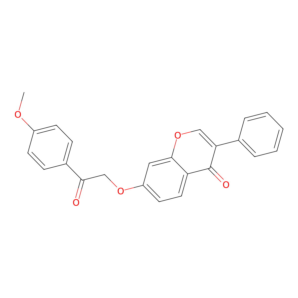 7-[2-(4-Methoxyphenyl)-2-oxoethoxy]-3-phenylchromen-4-one molecular structure, CAS 858767-60-9