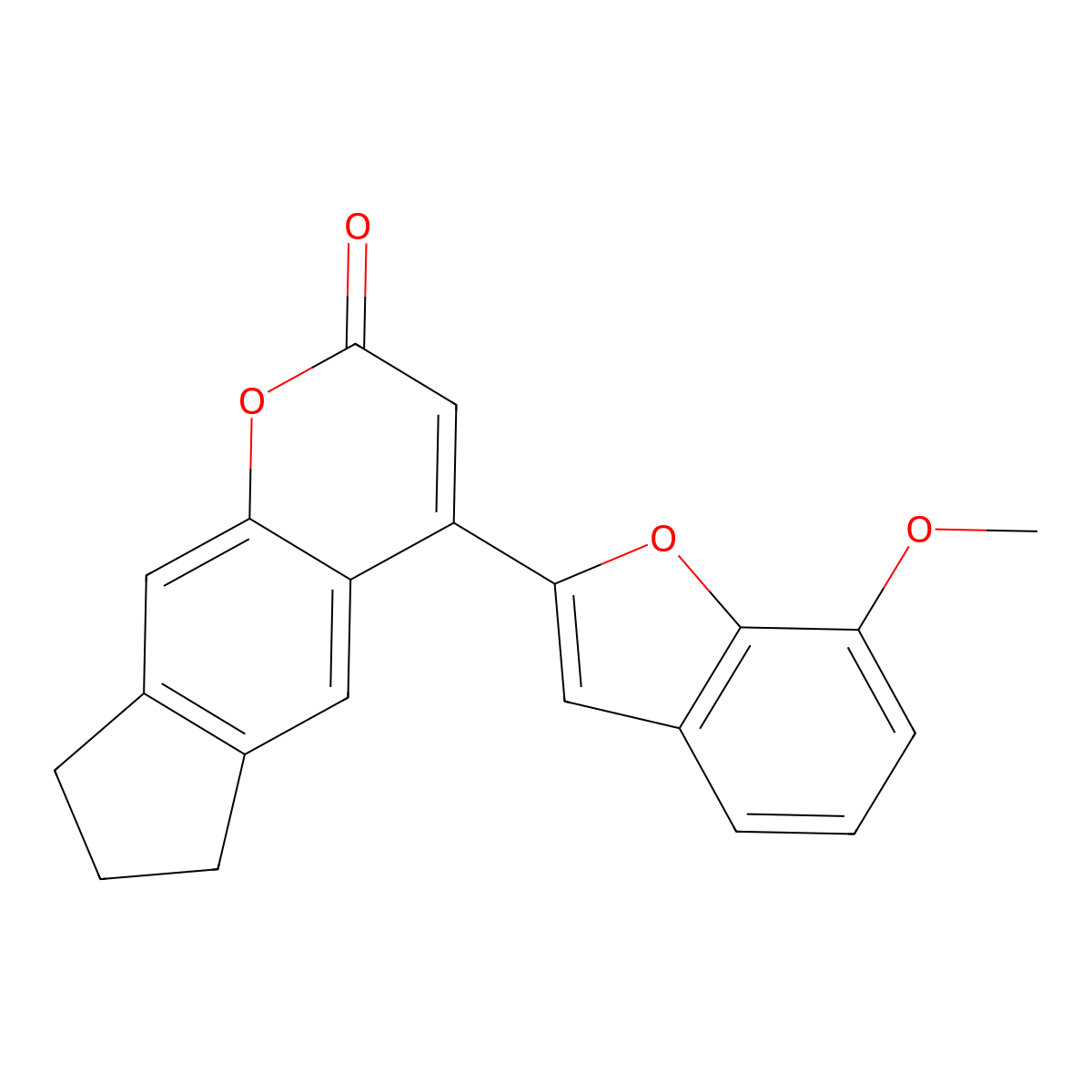 4-(7-methoxybenzofuran-2-yl)-7,8-dihydrocyclopenta[g]chromen-2(6H)-one molecular structure, CAS 858767-71-2