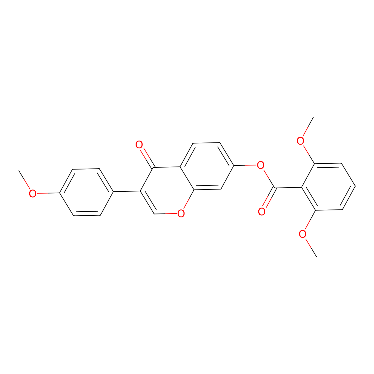 3-(4-methoxyphenyl)-4-oxo-4H-chromen-7-yl 2,6-dimethoxybenzoate molecular structure, CAS 858768-38-4