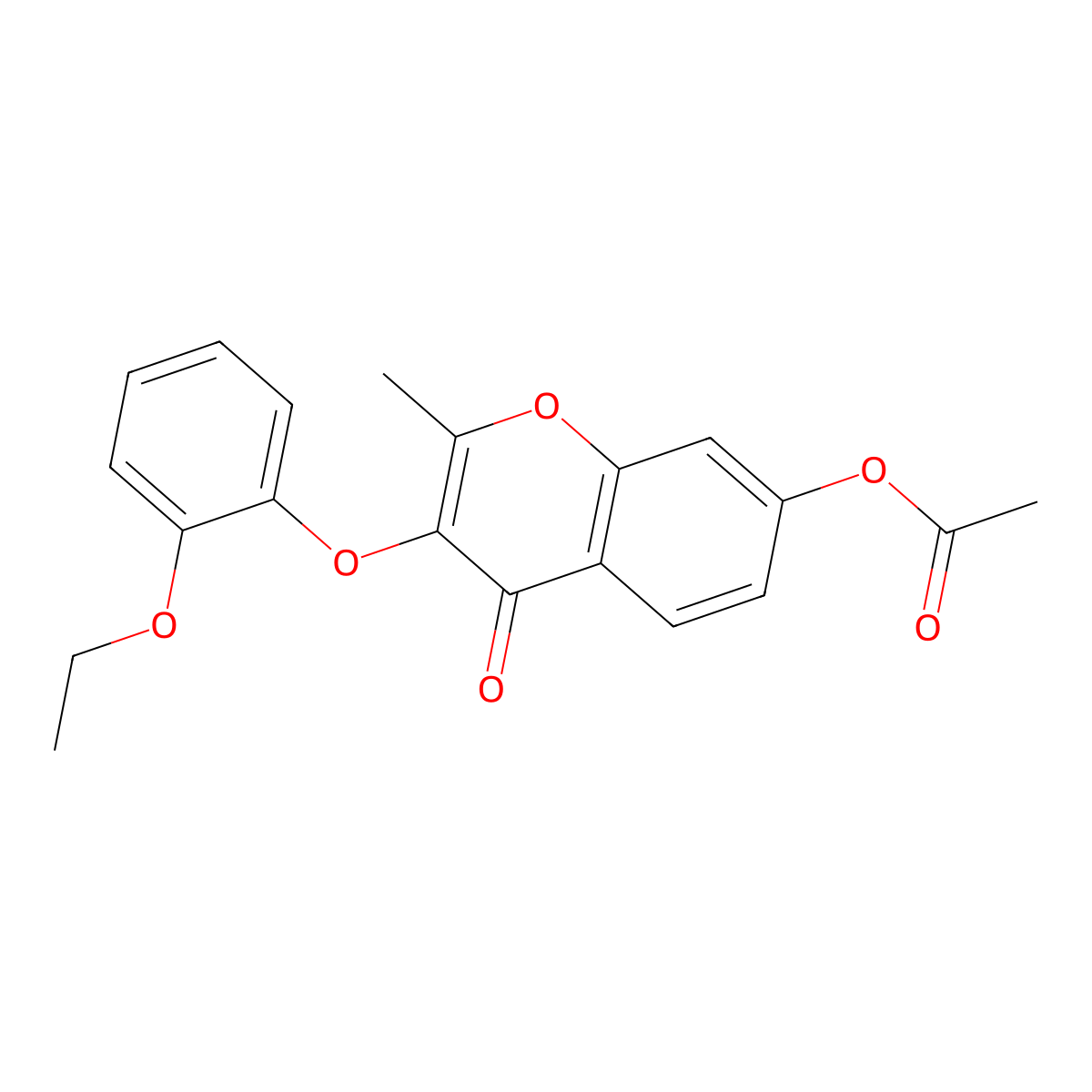 3-(2-ethoxyphenoxy)-2-methyl-4-oxo-4H-chromen-7-yl acetate molecular structure, CAS 858768-53-3