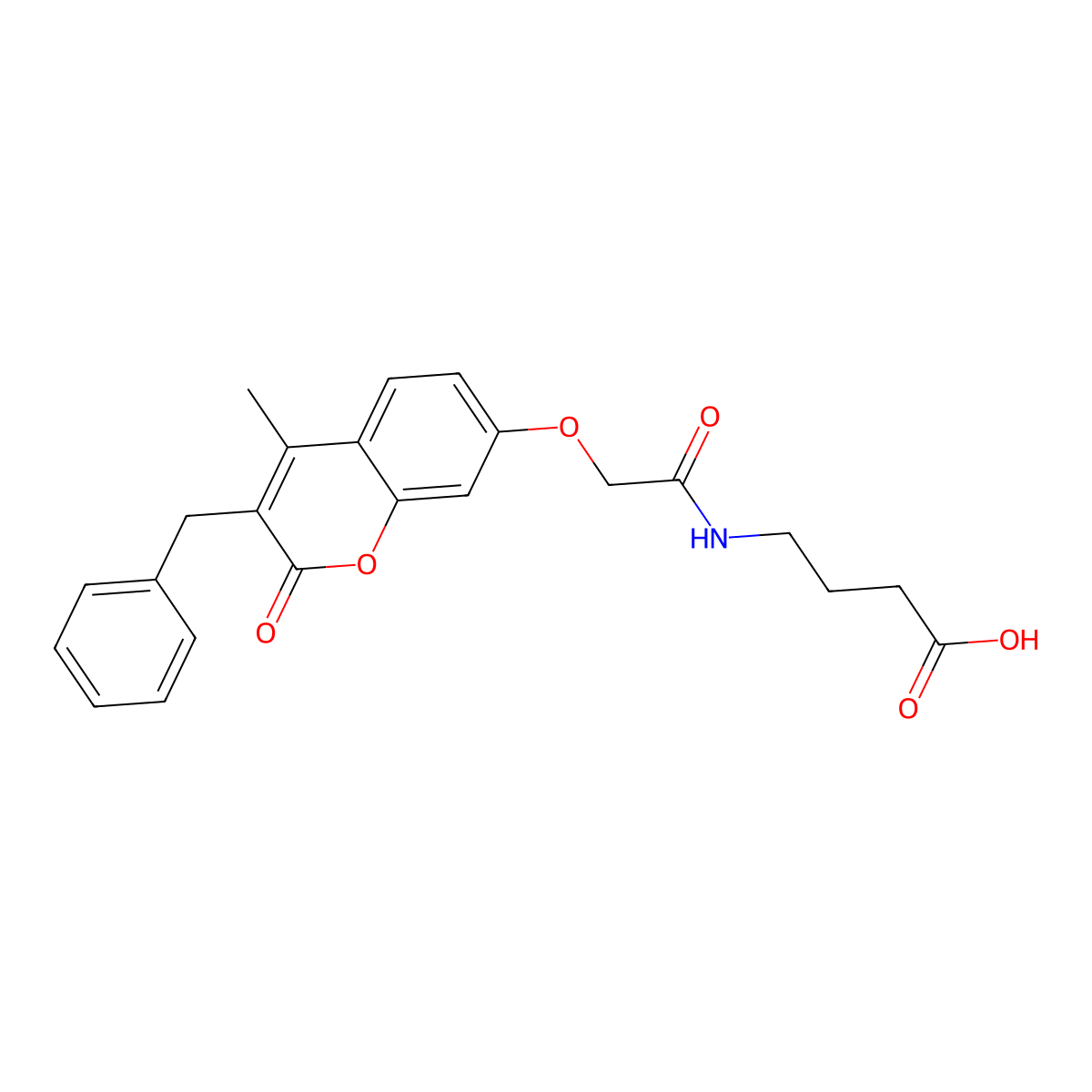 4-({[(3-benzyl-4-methyl-2-oxo-2H-chromen-7-yl)oxy]acetyl}amino)butanoic acid molecular structure, CAS 858768-67-9