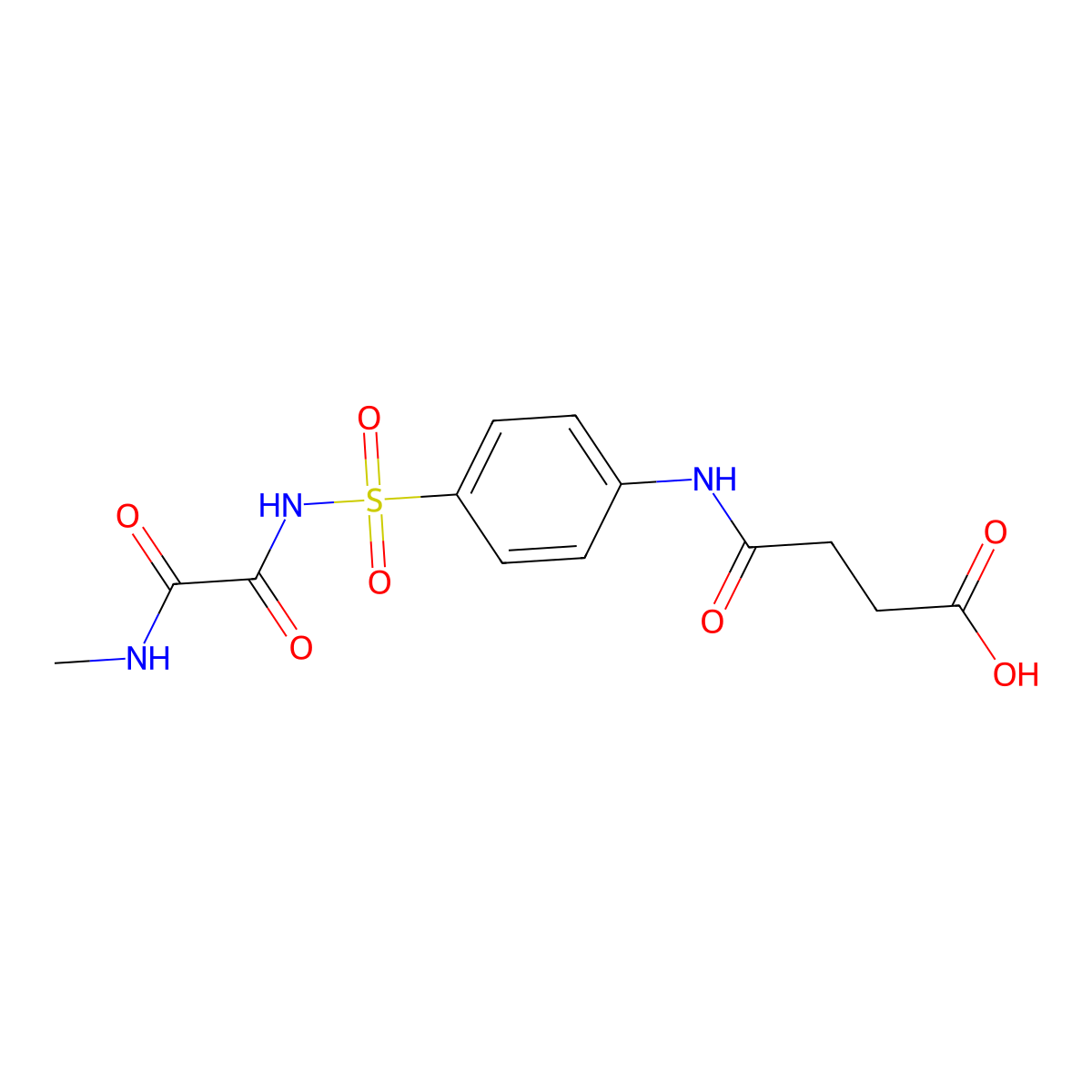 Butanoic acid, 4-((4-((((methylamino)oxacetyl)amino)sulfonyl)phenyl)amino)-4-oxo- molecular structure, CAS 85877-90-3