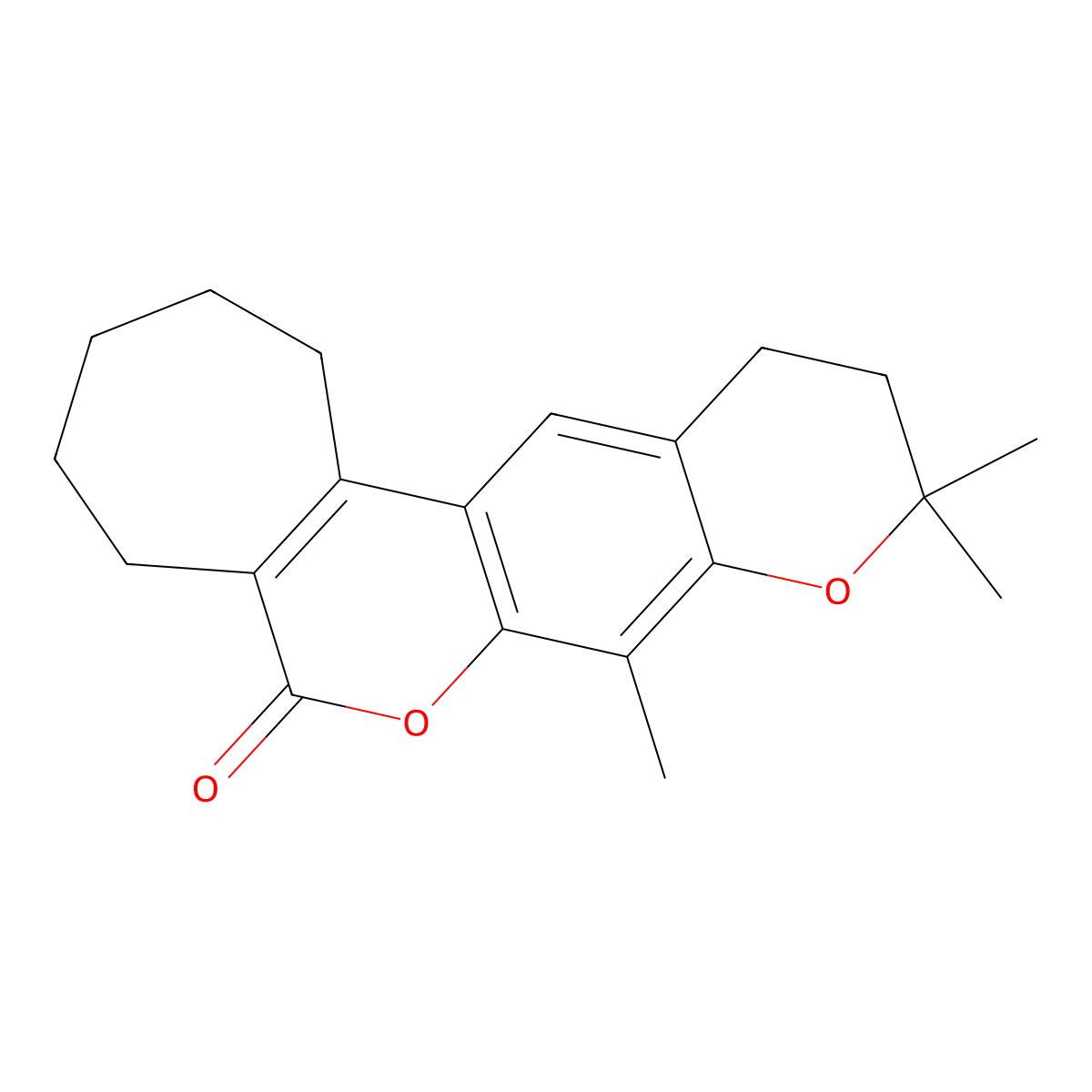 8,10,10-trimethyl-2,3,4,5,11,12-hexahydro-10H-cyclohepta[c]pyrano[3,2-g]chromen-6(1H)-one molecular structure, CAS 858770-09-9