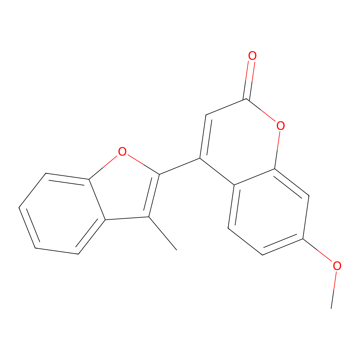 7-methoxy-4-(3-methylbenzofuran-2-yl)-2H-chromen-2-one molecular structure, CAS 858770-10-2