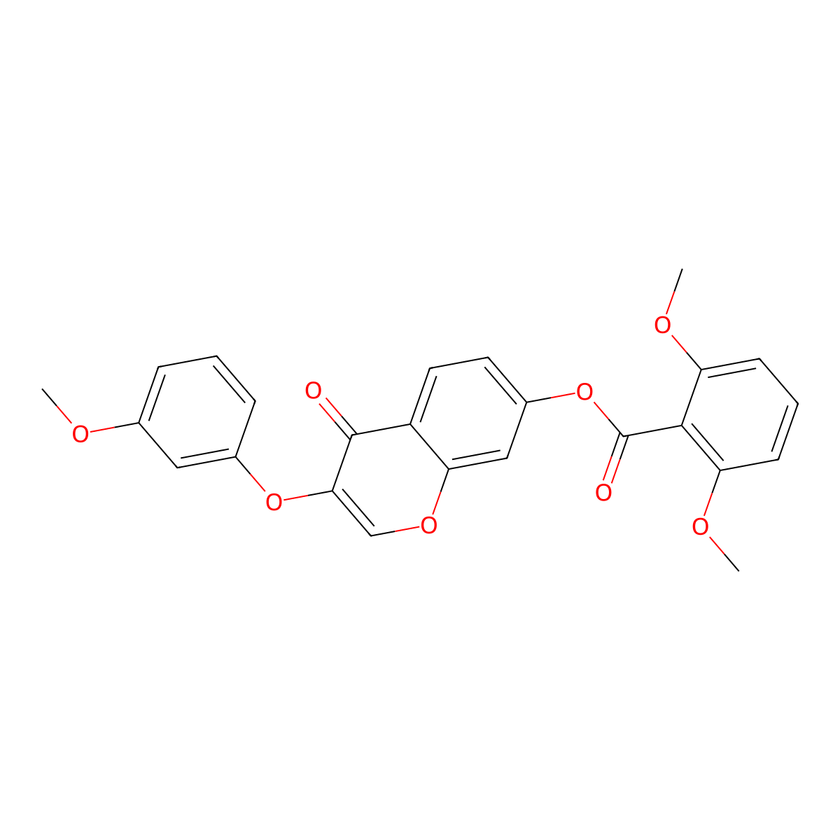 3-(3-methoxyphenoxy)-4-oxo-4H-chromen-7-yl 2,6-dimethoxybenzoate molecular structure, CAS 858770-11-3