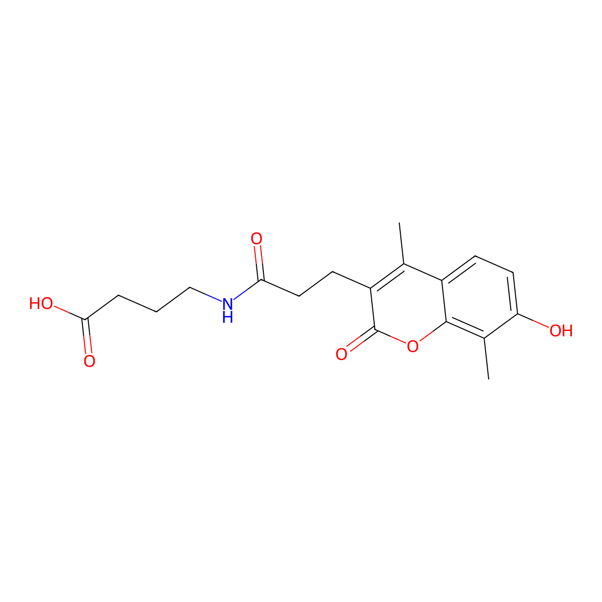 4-{[3-(7-hydroxy-4,8-dimethyl-2-oxo-2H-chromen-3-yl)propanoyl]amino}butanoic acid molecular structure, CAS 858770-13-5