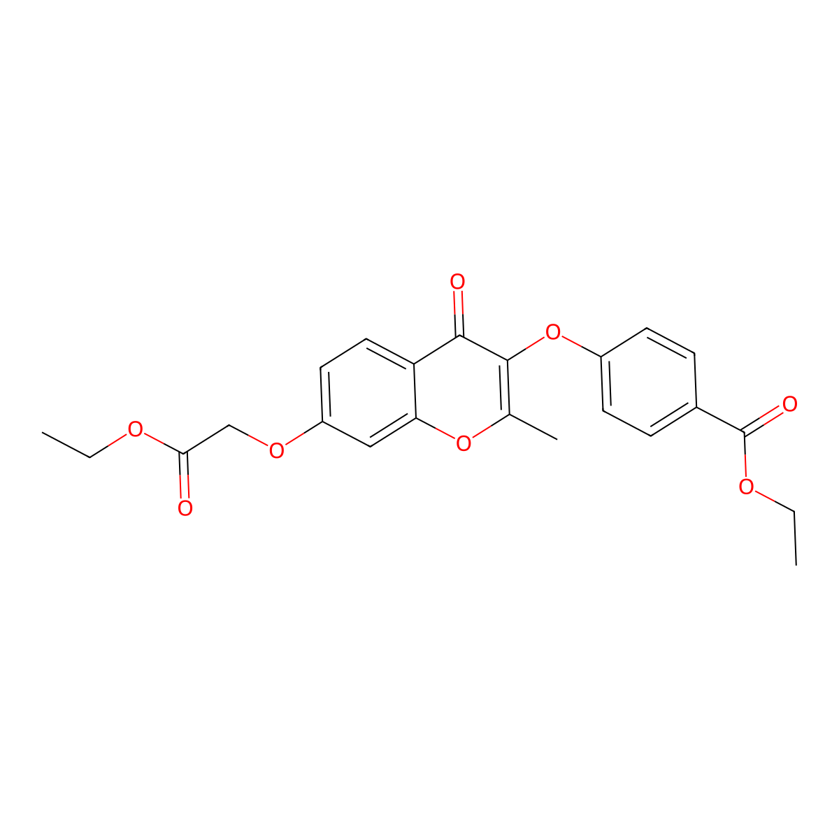 ethyl 4-{[7-(2-ethoxy-2-oxoethoxy)-2-methyl-4-oxo-4H-chromen-3-yl]oxy}benzoate molecular structure, CAS 858770-19-1