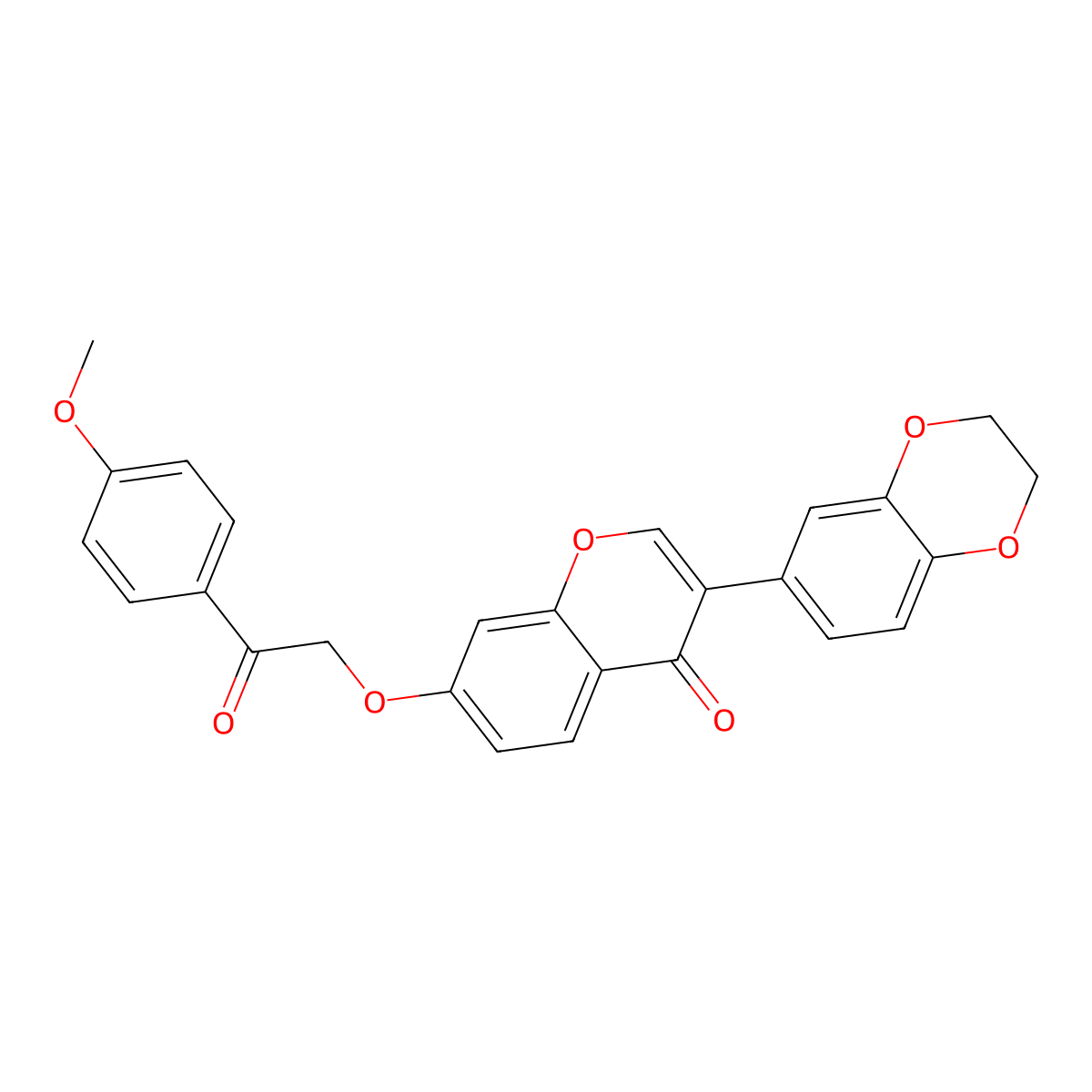 3-(2,3-dihydrobenzo[b][1,4]dioxin-6-yl)-7-(2-(4-methoxyphenyl)-2-oxoethoxy)-4H-chromen-4-one molecular structure, CAS 858770-21-5