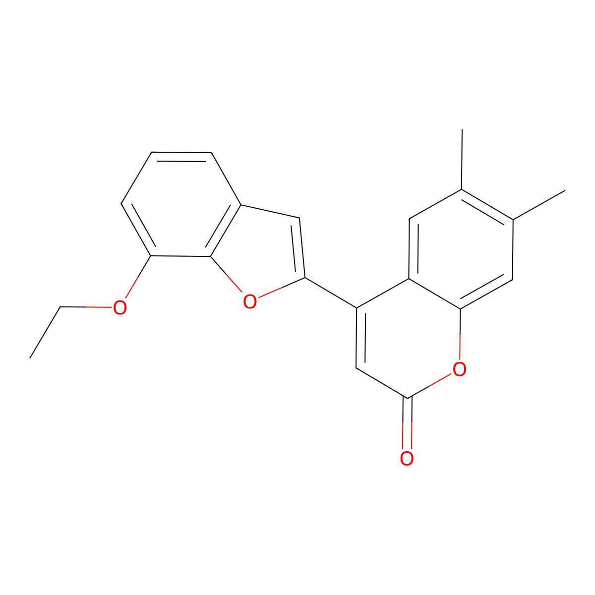 4-(7-ethoxybenzofuran-2-yl)-6,7-dimethyl-2H-chromen-2-one molecular structure, CAS 858770-75-9