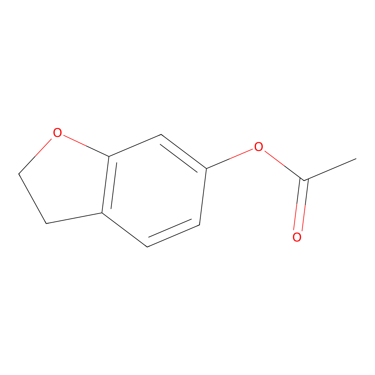 2,3-Dihydro-1-benzofuran-6-yl acetate molecular structure, CAS 85878-59-7