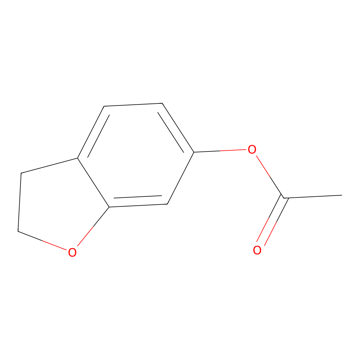 2,3-Dihydro-1-benzofuran-6-yl acetate molecular structure, CAS 85878-59-7